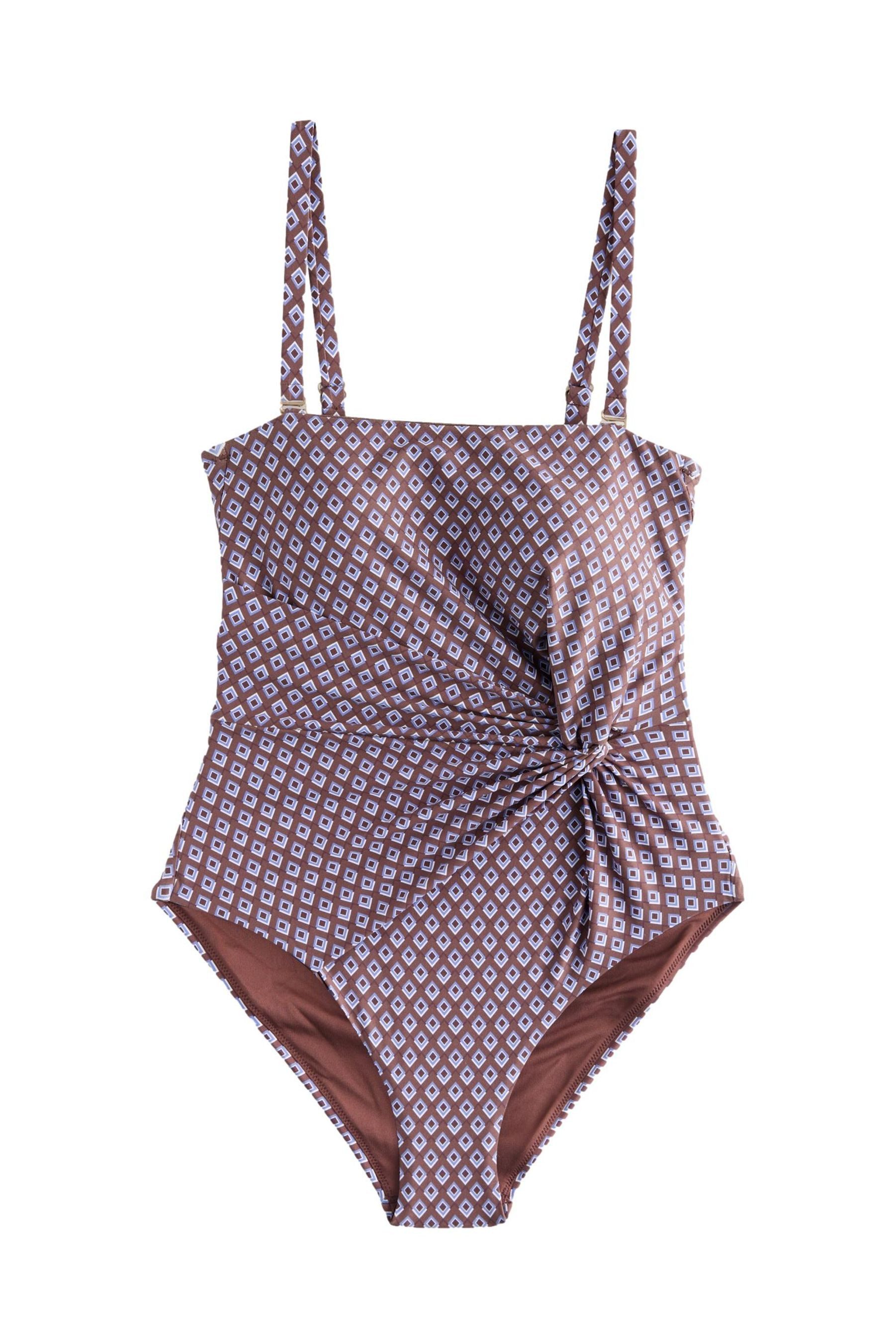 Next Badeanzug Bauchformender Bandeau-Badeanzug mit Twist-Detail (1-St)