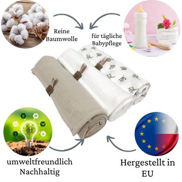 Babymajawelt Spucktuch Musselin Baby Spuckücher 3er Set - Stoffwindeln, (Set im Box, 3-tlg., 3 Stück Schnuffeltücher, 65x65cm), Geschenk zur Geburt, Erstausstattung Besonders Weich & Zart