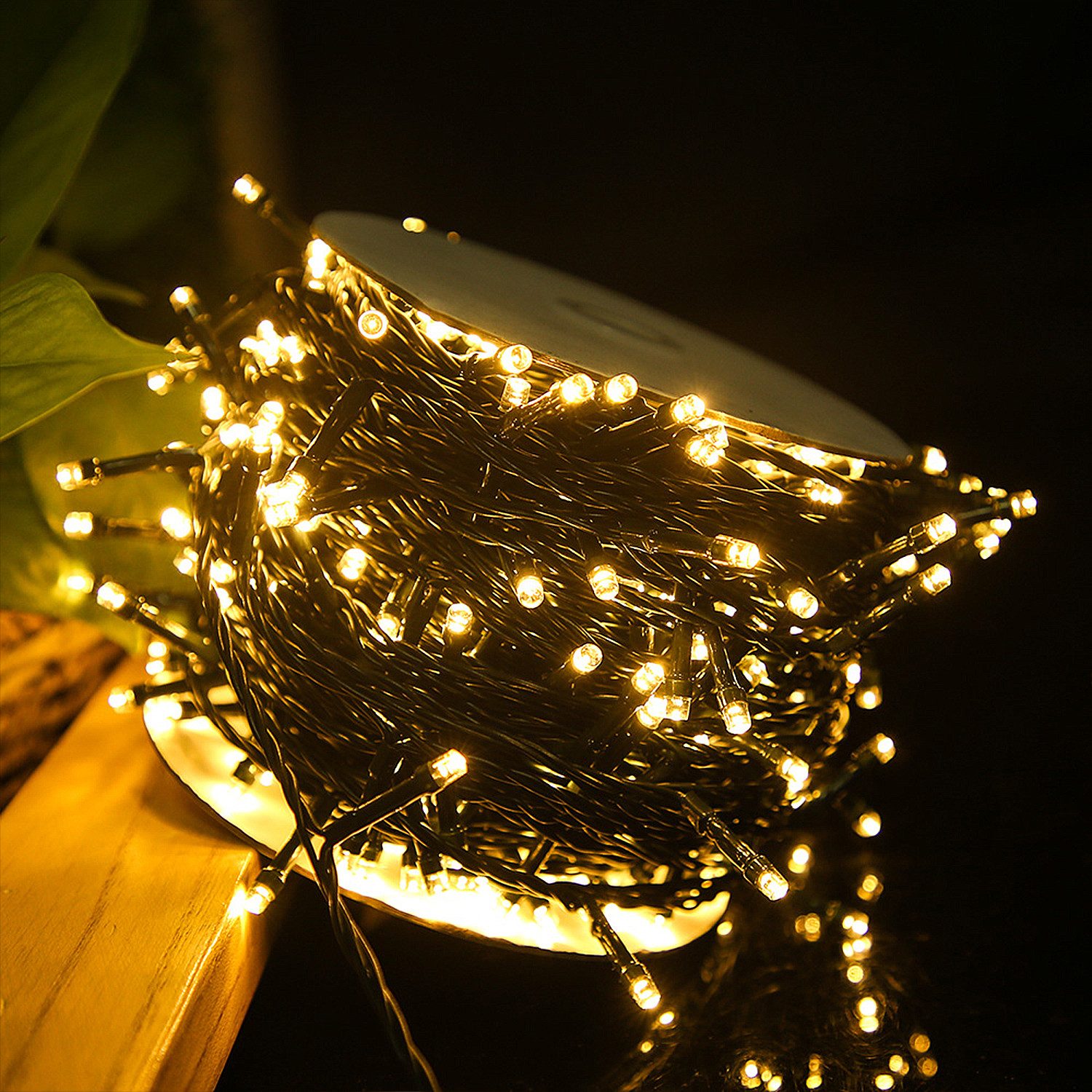 FIVMEN LED-Lichterkette Weihnachtsbeleuchtung Weihnachtsdeko Innen/Außen Warmweiß & Bunt