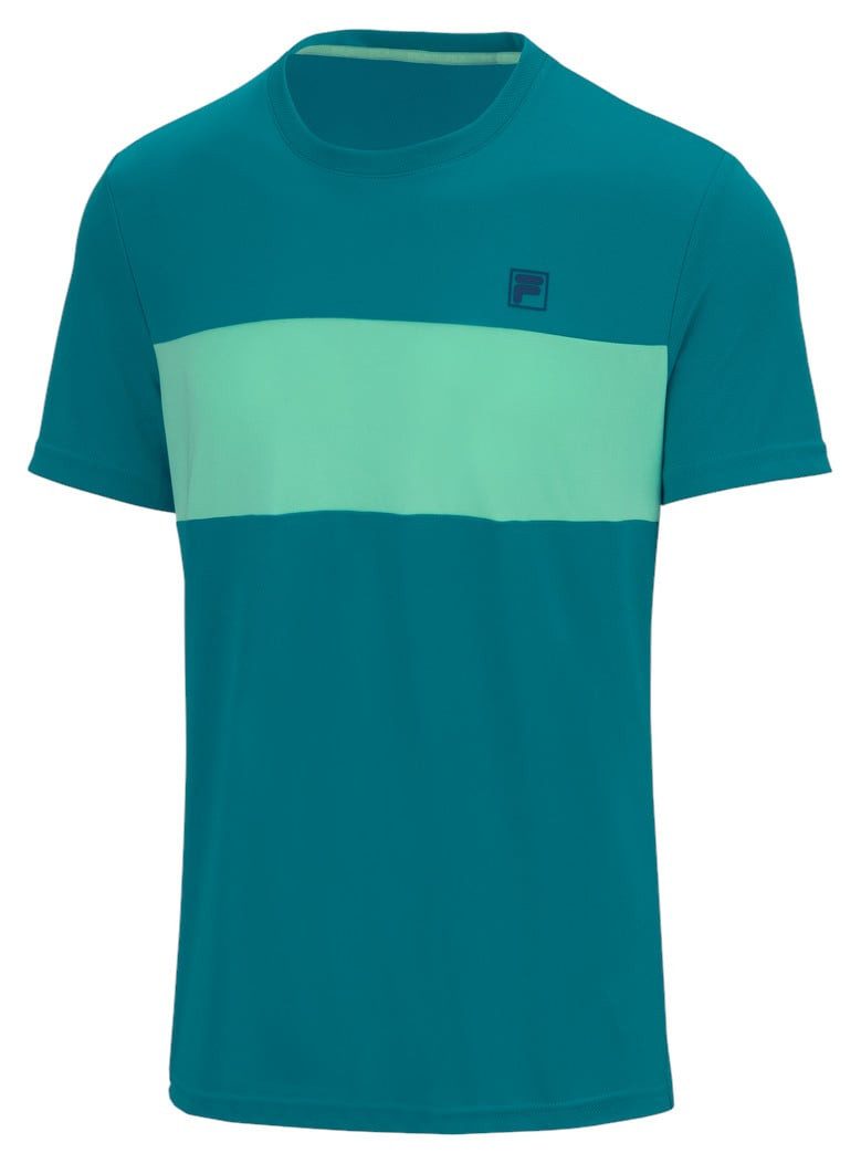 T-Shirt Cailan (100% rec. Polyester) tealblau/grün Herren