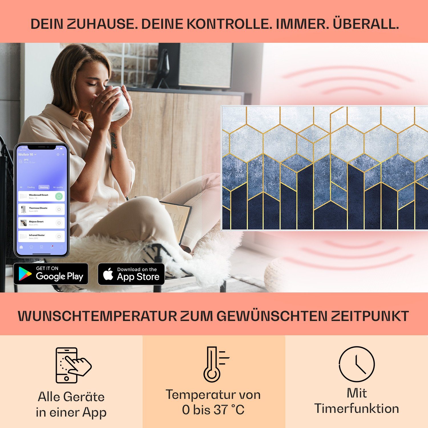 Klarstein Heizkörper Wonderwall Air Art Smart günstig online kaufen