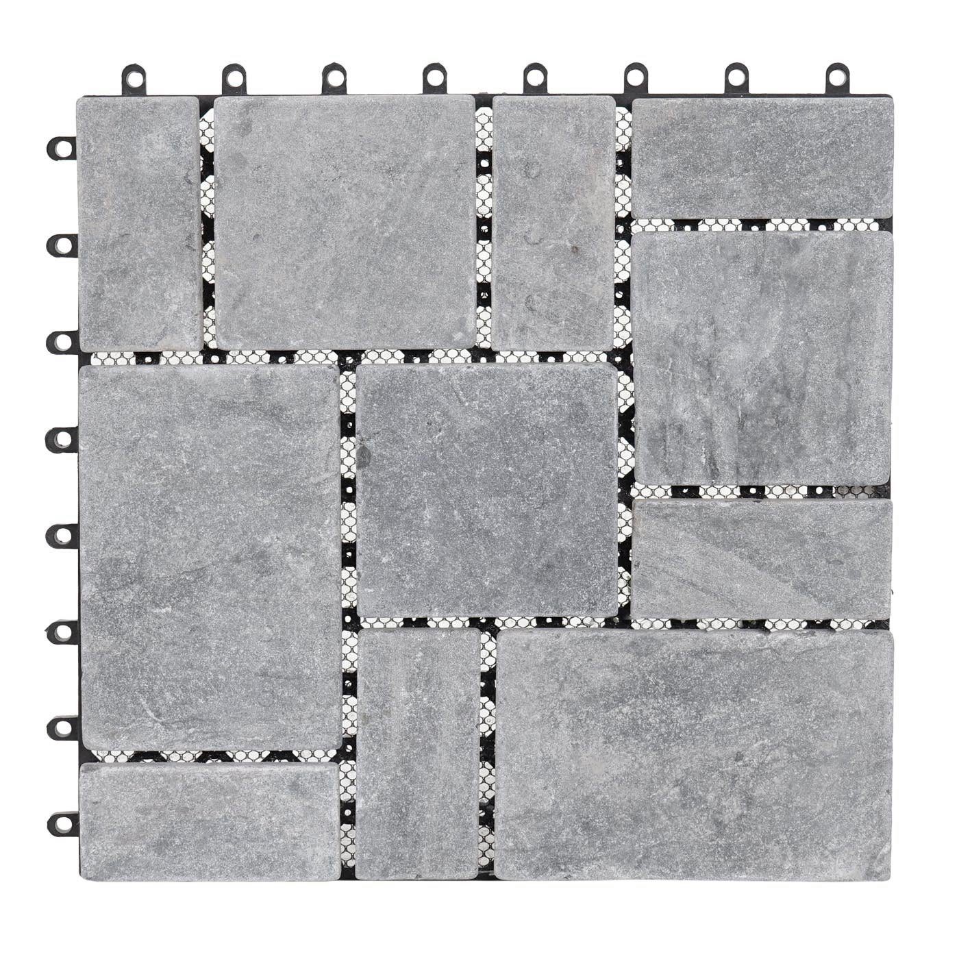 MCW Klickfliesen MCW-K70, Set, 11 St., 11er, Für den Außenbereich, 8 Verbindungsstellen