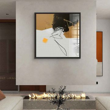 DOTCOMCANVAS® Acrylglasbild Philosopher's Pocket - Acrylglas, Acrylglasbild beige grau braun moderne abstrakte Kunst Druck Wandbild