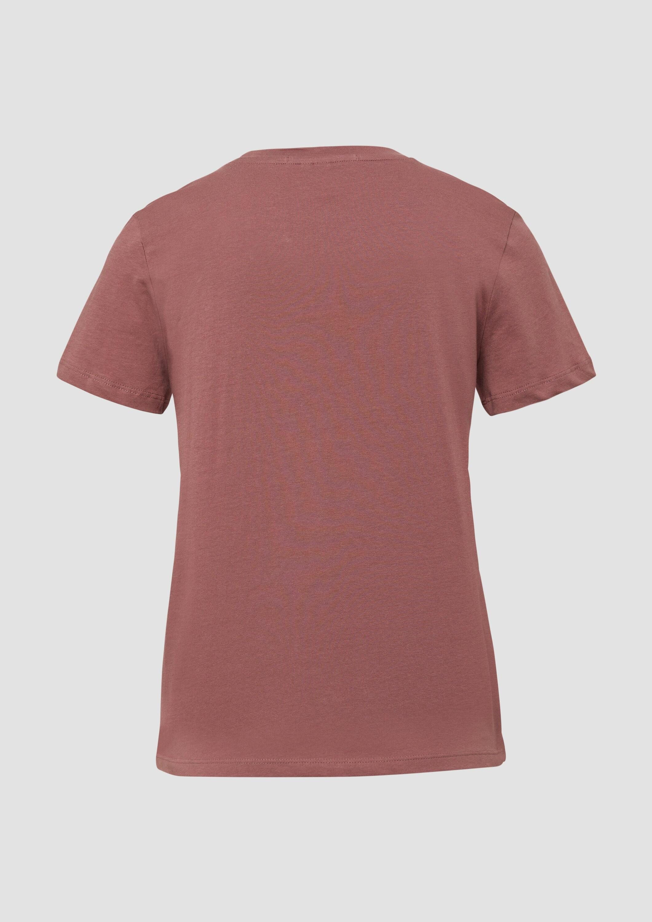 QS Kurzarmshirt T-Shirt Baumwoll T-Shirt mit günstig online kaufen