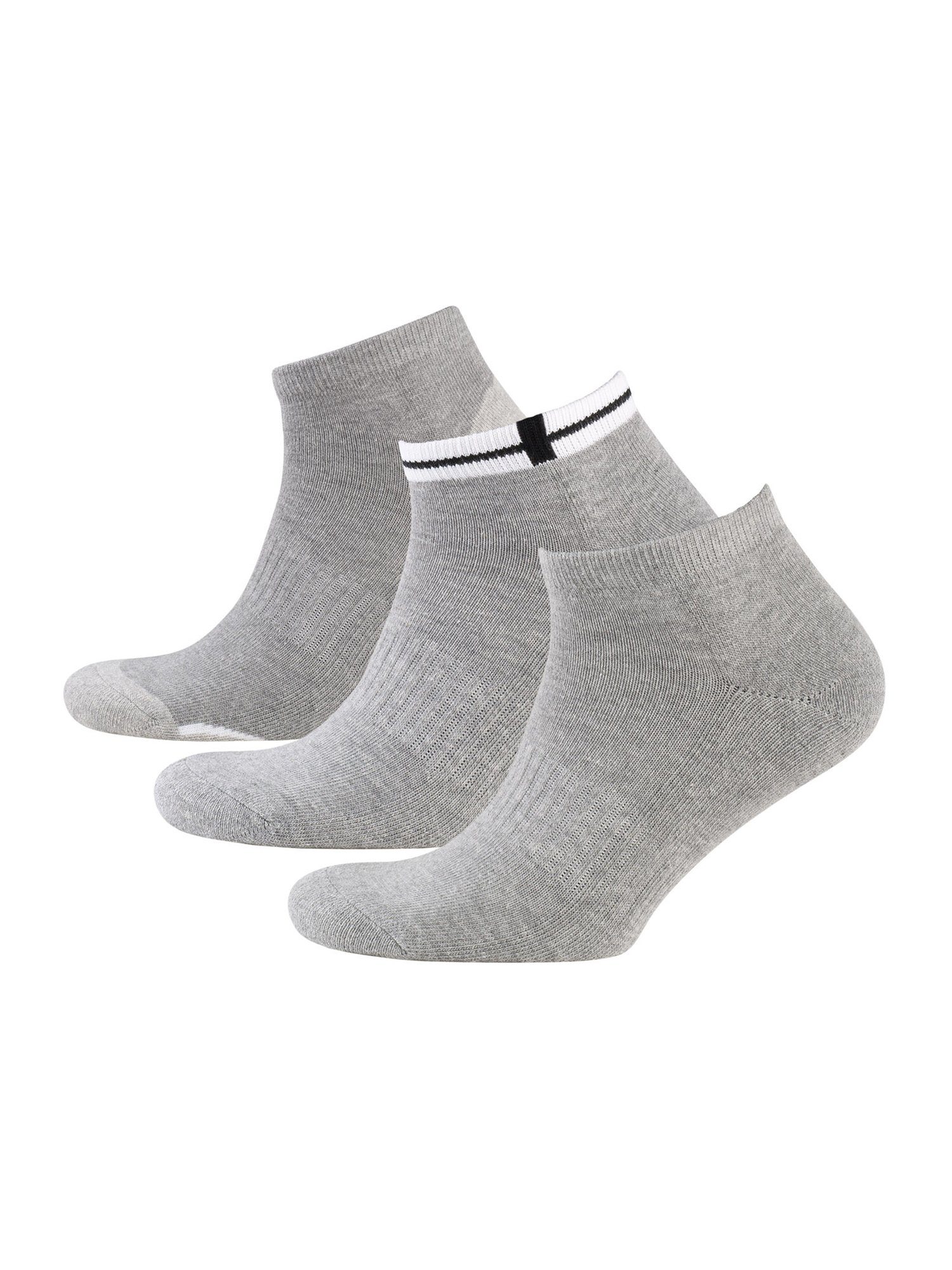 graumelange Der Nur füsslinge Sneakersocken (15-Paar) Sneaker-socken füßlinge Sneaker Sport