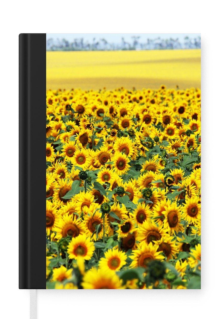 MuchoWow Notizbuch Sonnenblume - Blumen - Natur, Journal, Merkzettel, Tagebuch, Notizheft, A5, 98 Seiten, Haushaltsbuch