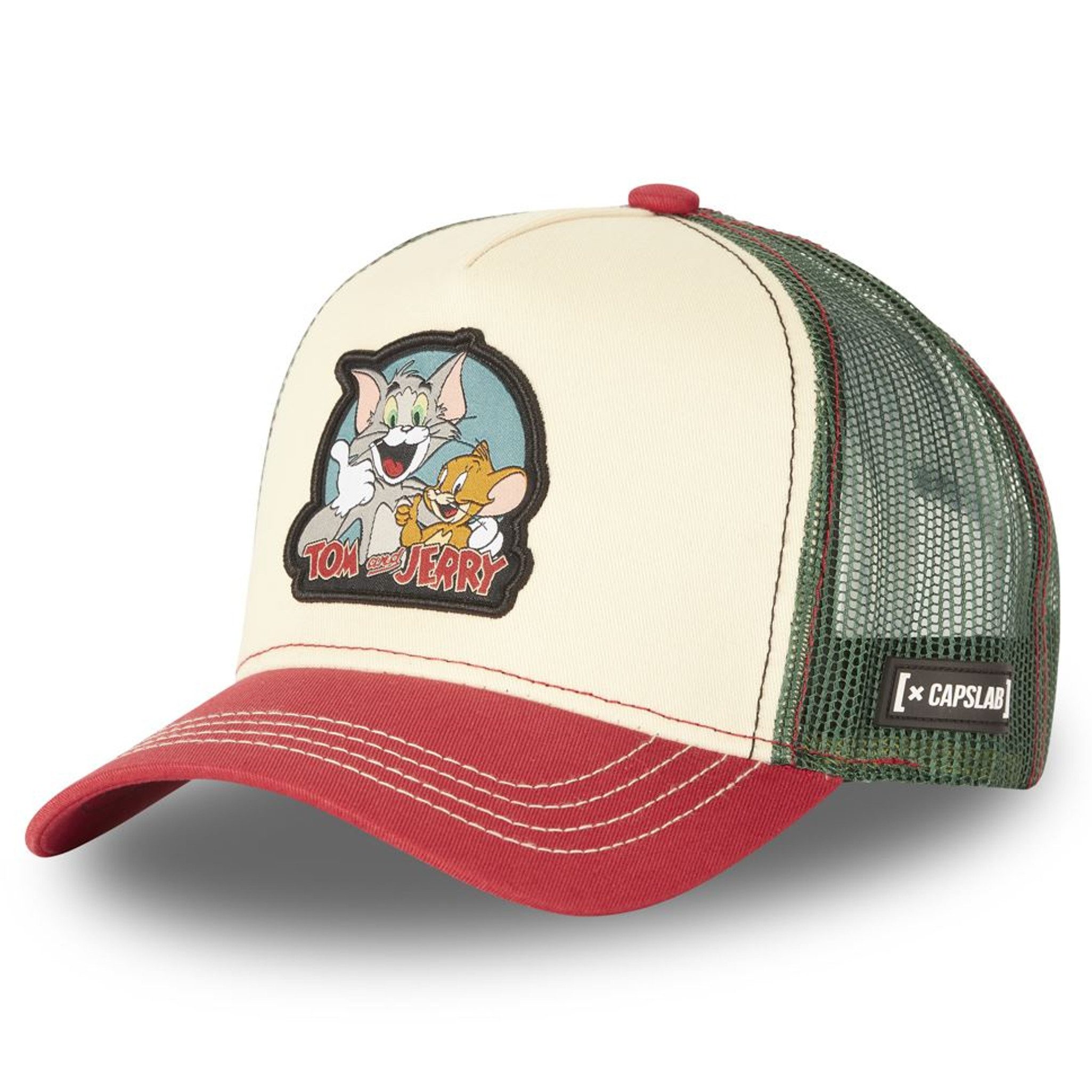 Capslab Trucker Cap CAPSLAB Trucker Cap - TOM & JERRY - Team Patch Multicolor (Basecap, Basecap, Meshcap, Trucker Kappe) Tom & Jerry Patch