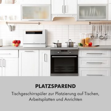 Klarstein Standgeschirrspüler Lagoona Geschirrspülmaschine 1380W 6,5L 6 Gedecke Touch, 10034631, 0 l