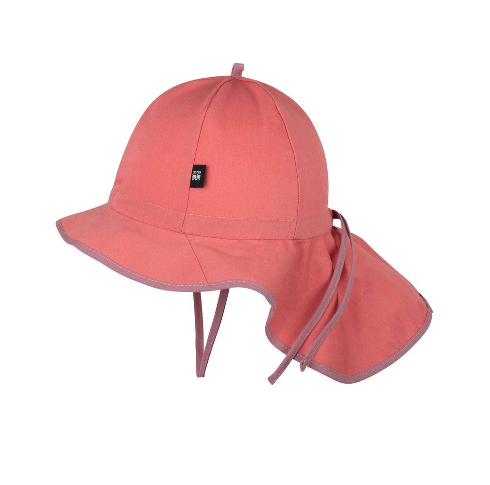 pure pure by BAUER Erstlingsmütze PurePure Kids Nackenschutzhut rouge