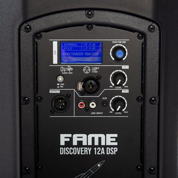 Fame Audio Lautsprecher (Discovery 12A DSP, Aktiver Lautsprecher, 12" Tieftöner, DSP mit Pres)