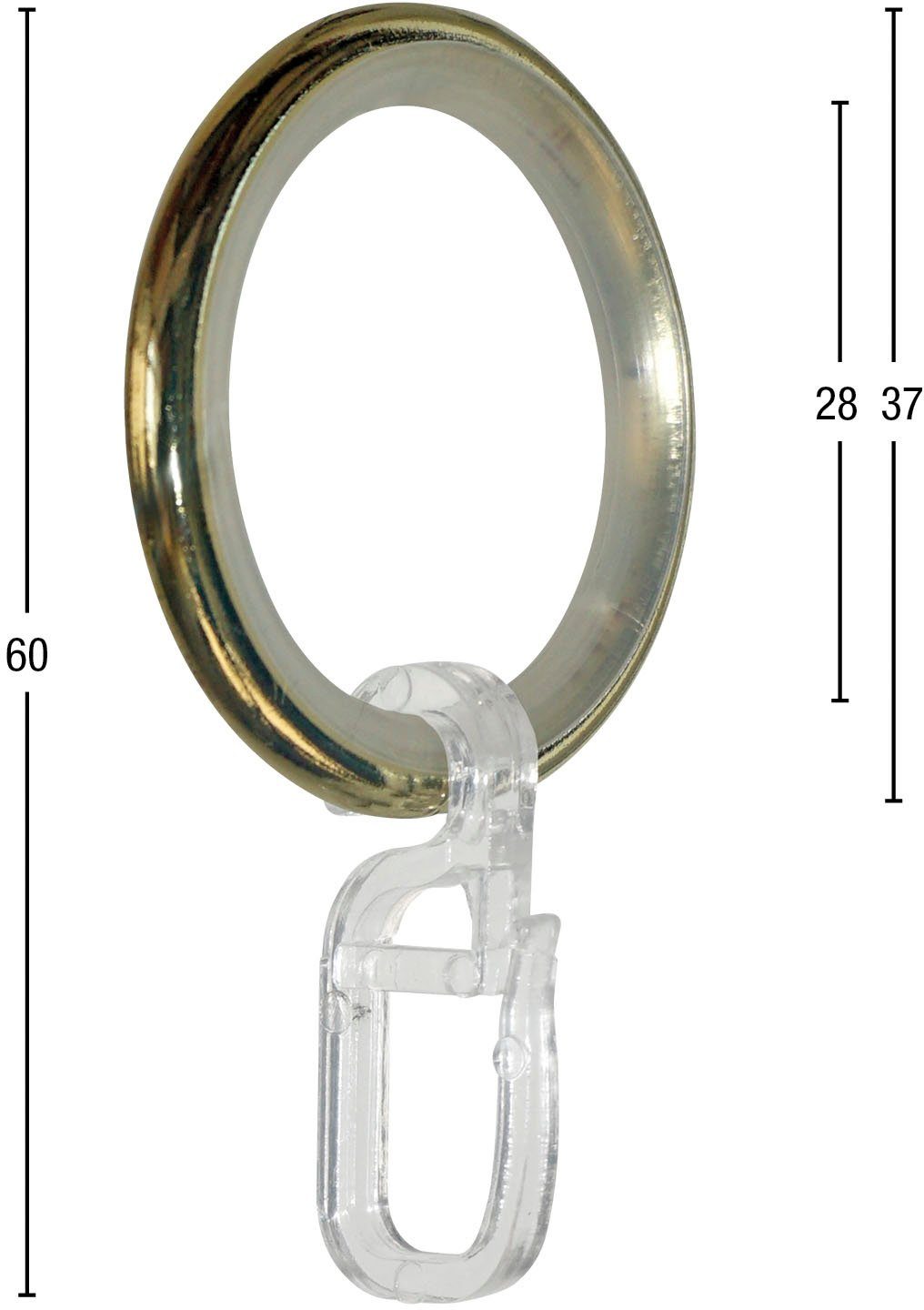 GARESA Gardinenring Ring mit Haken, (20-St), günstig online kaufen
