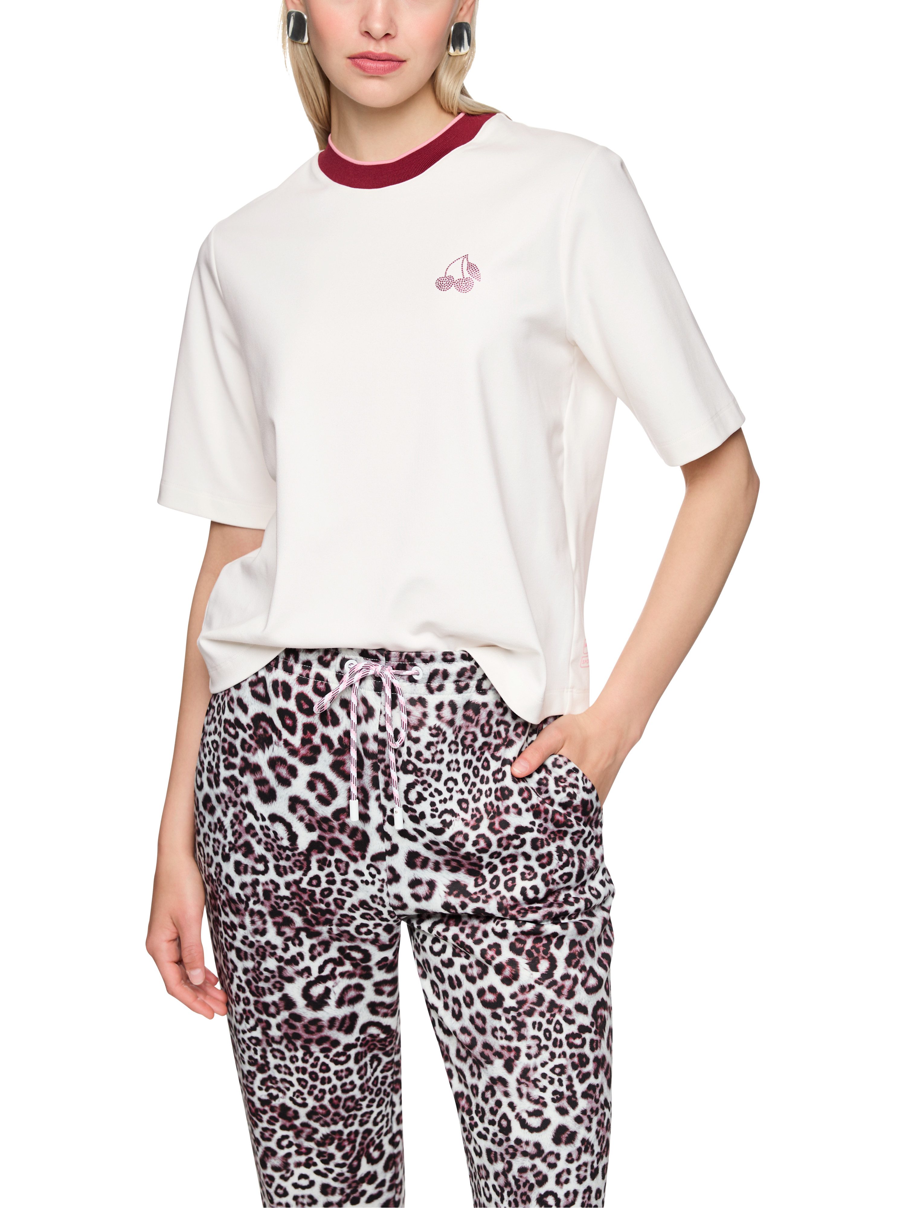 Marc Cain T-Shirt Mon Cherry Premium Damenmode gerade Form, Rundhals