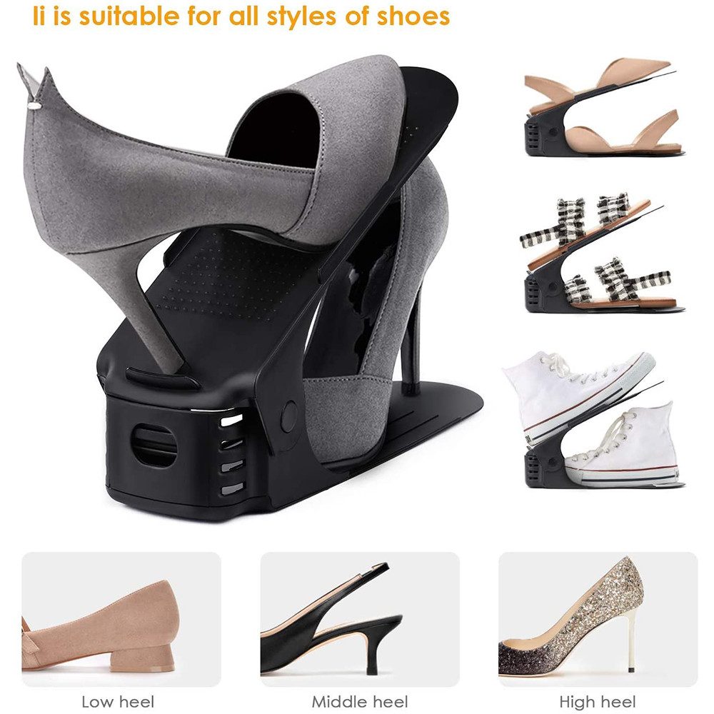 JEOBEST Schuhstapler Einstellbare Schuhregale Schuhstapler, Doppelschicht günstig online kaufen