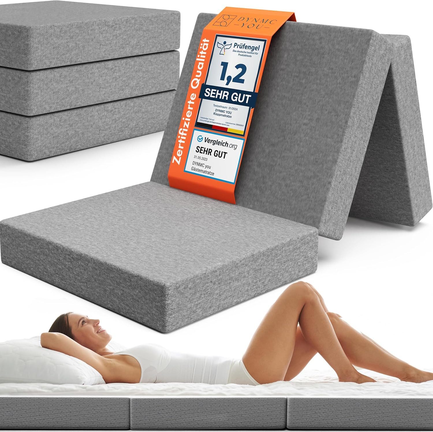 Klappmatratze Gästematratze Klappbar Mittel Hart H3, günstig online kaufen