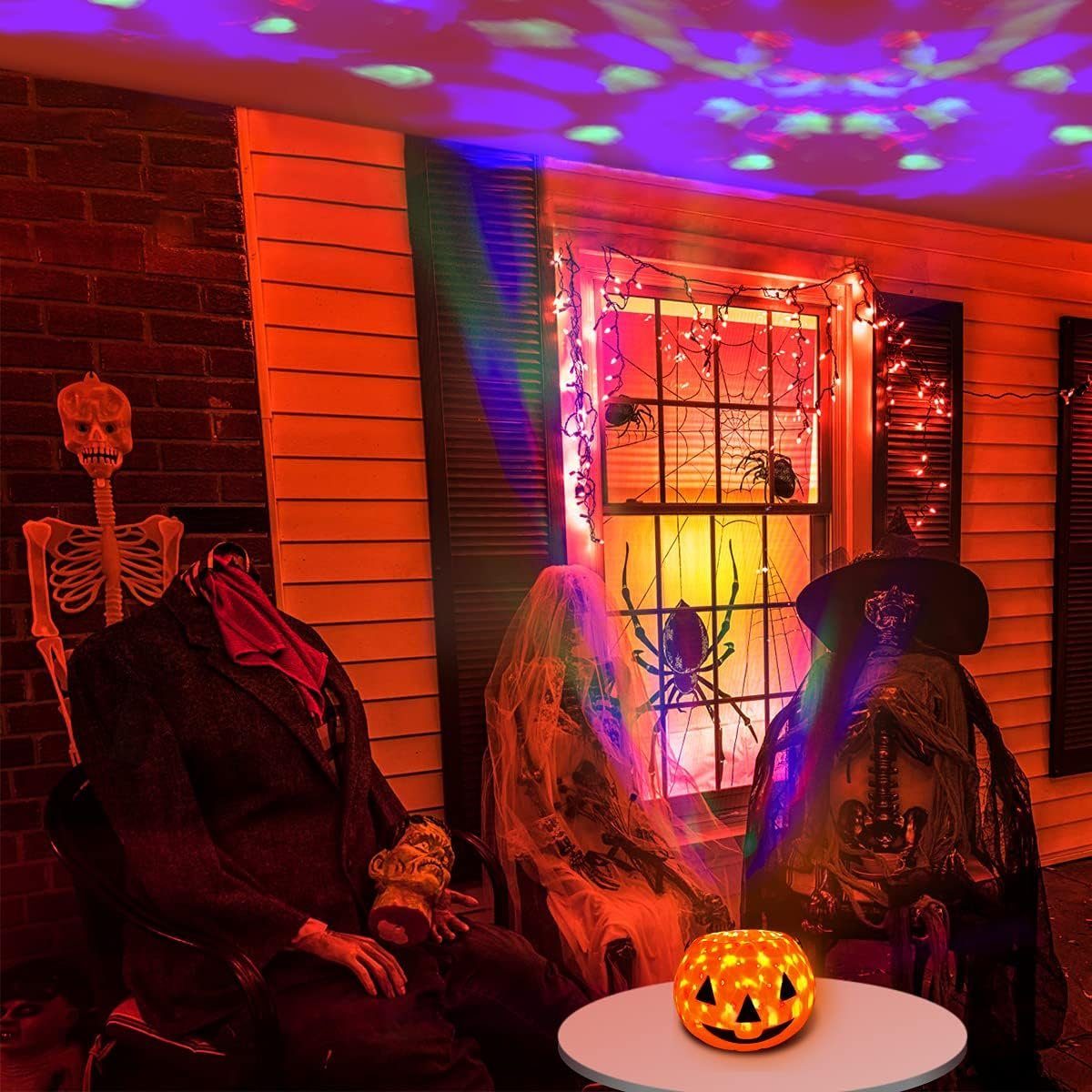 Deko Lichter,Laterne für Kürbis Kürbis LED-Lichterkette LED Halloween Licht Halloween Jormftte