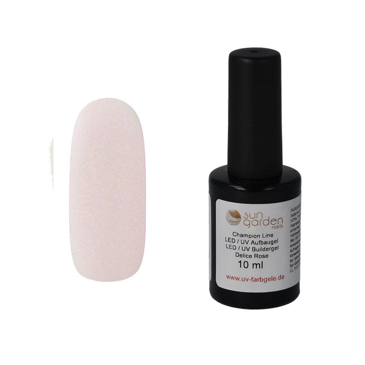 Rose ml UV-Gel - 10 Delice Aufbaugel Garden Sun Pinselflasche Nails UV