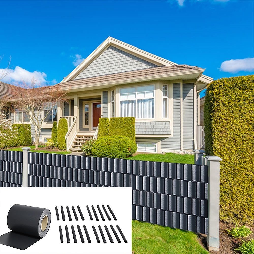 Feel2Home Sichtschutzstreifen 65M PVC Zaunfolie Anthrazit günstig online kaufen