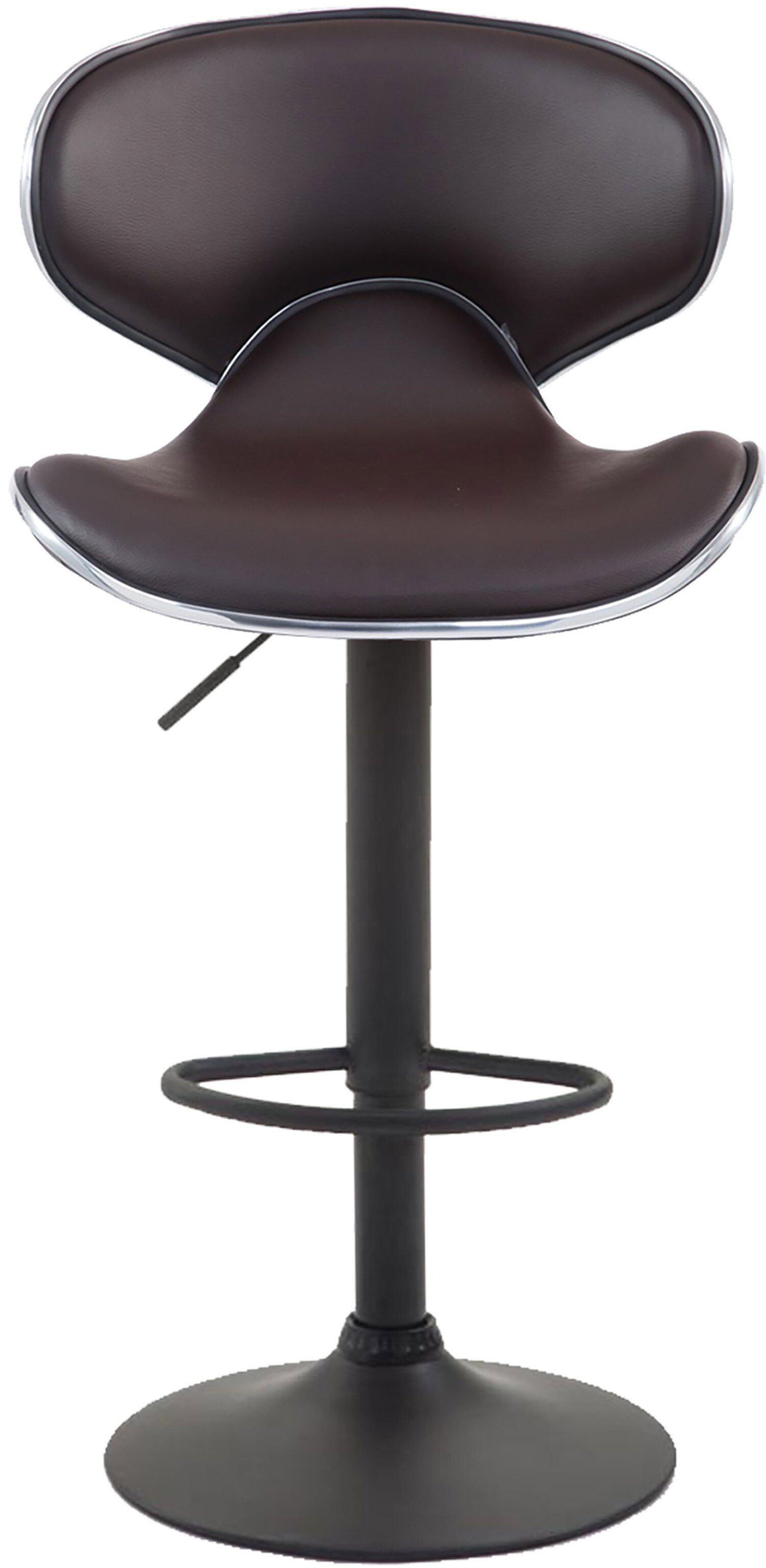 Kunstleder hoher Metall Küche), schwarz (mit drehbar Rückenlehne Hocker - Braun - für Sitzfläche: höhenverstellbar Gestell: Las-Palmas TPFLiving Barhocker 360° & Theke - -