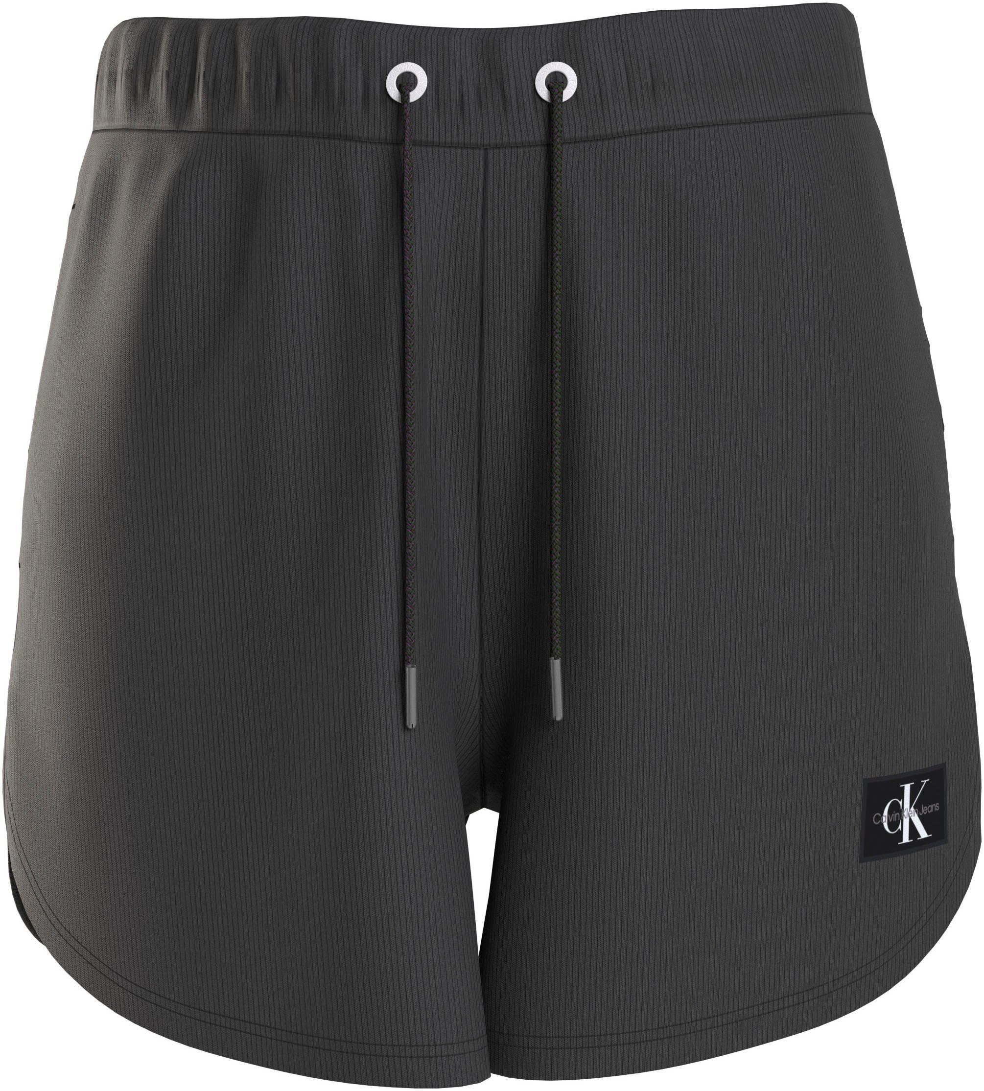 Calvin Klein Jeans Shorts BADGE RIB LOOSE SHORT Ck Black
