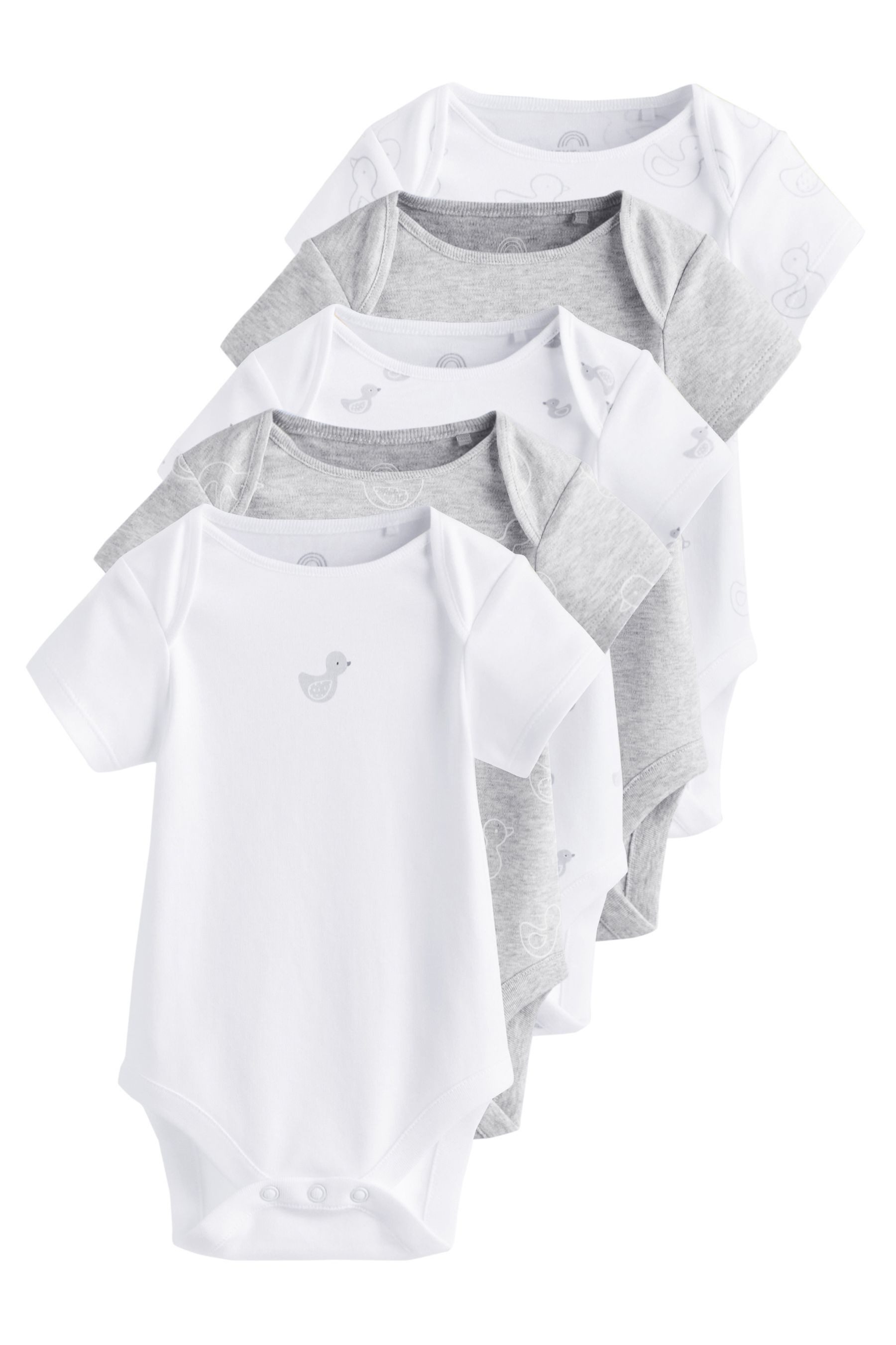 Next Kurzarmbody Kurzärmelige Baby Bodysuits, 5er-Pack (5-tlg)