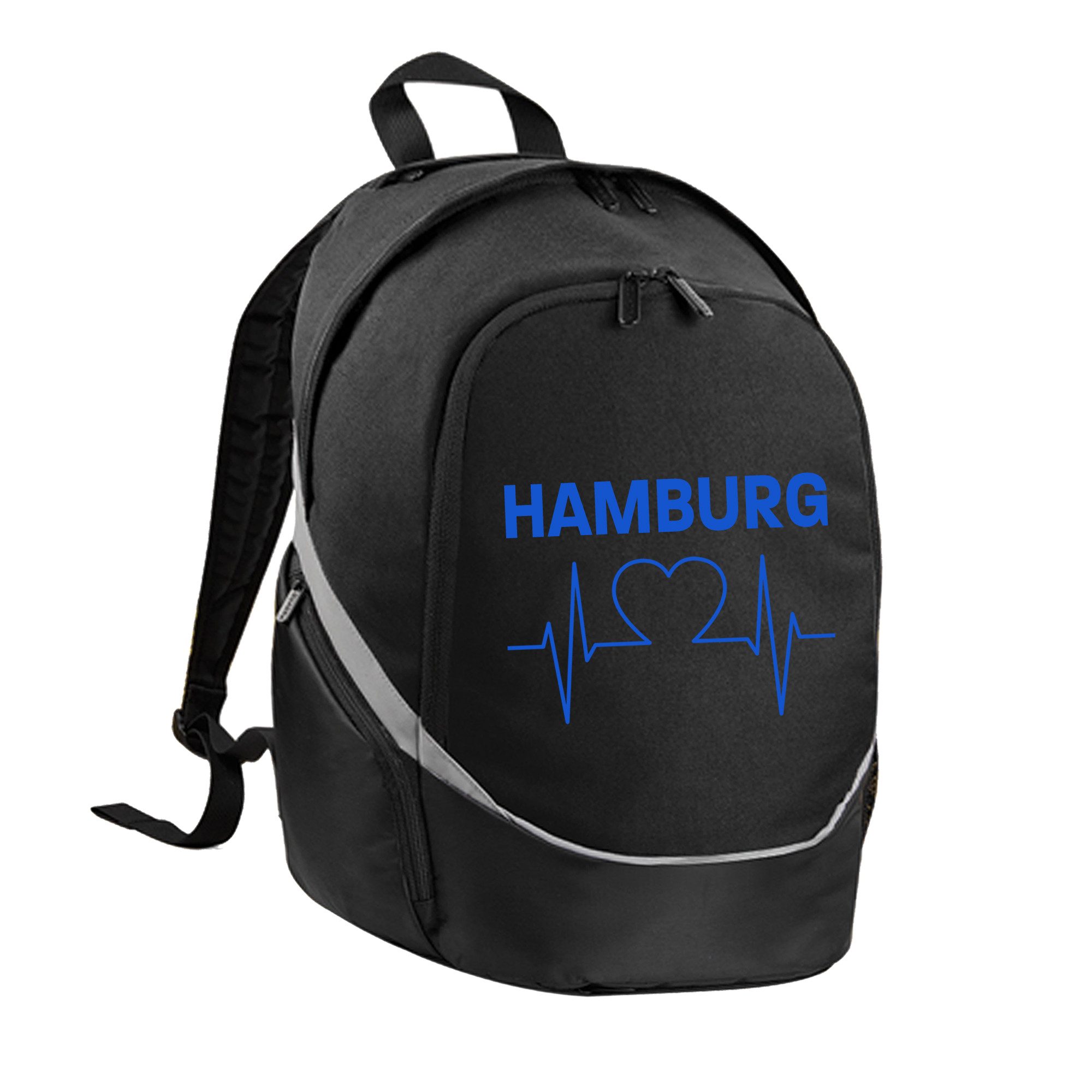 multifanshop Rucksack Hamburg - Herzschlag - Tasche