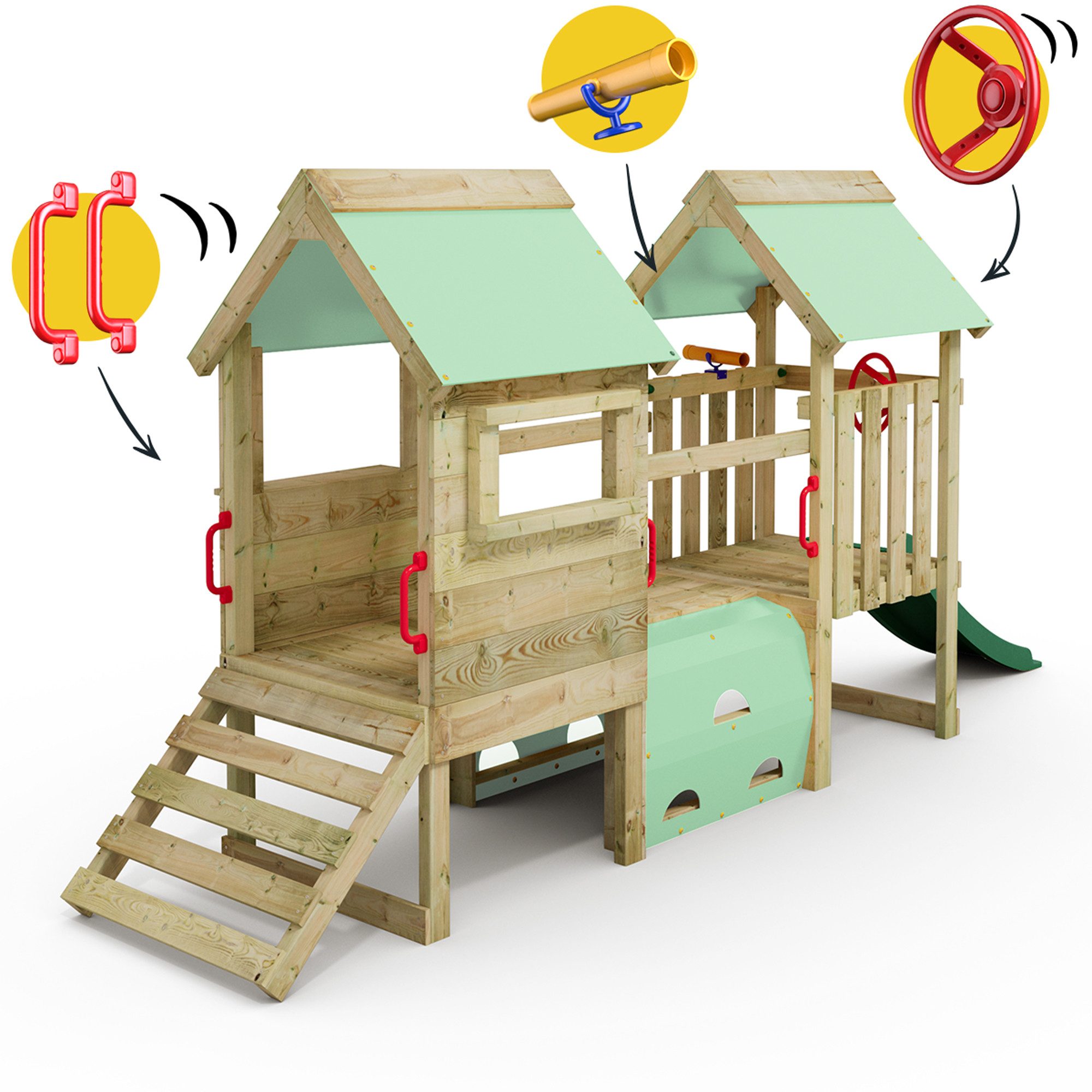 Wickey Klettergerüst MyFirst Playground 2: Kleinkinder - Spielturm mit Ruts günstig online kaufen