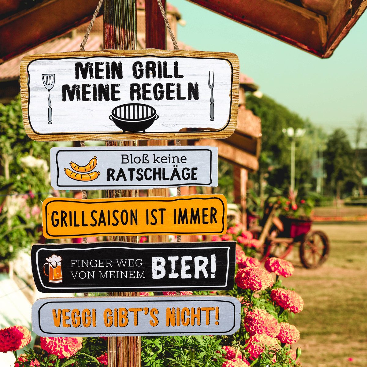 Small-Preis Dekohänger Gartenschild mit Grillregeln - günstig online kaufen