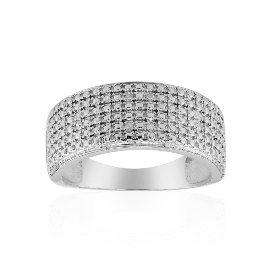Cavill Diamantring 0,065 ct Diamant Pave Sterling Silber Ring (1-tlg)