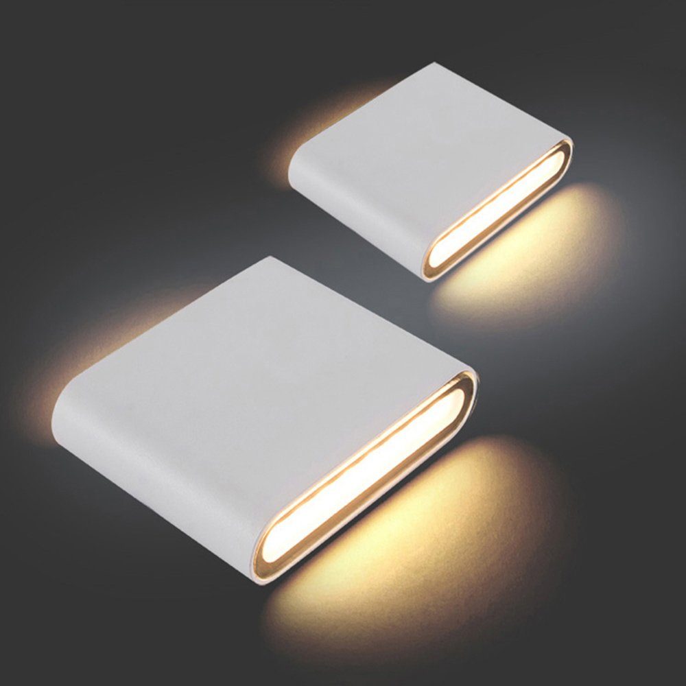 Rosnek LED Außen-Wandleuchte 6W/12W,Wasserdichte,Flur Strahler Licht, günstig online kaufen