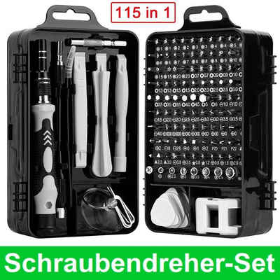 BlingBin Schraubendreher 115 in 1 Feinmechaniker Schraubendreher Set, (115er Set, 115 St., 115pcs), Werkzeugset Für PC Handy Brillen Uhr