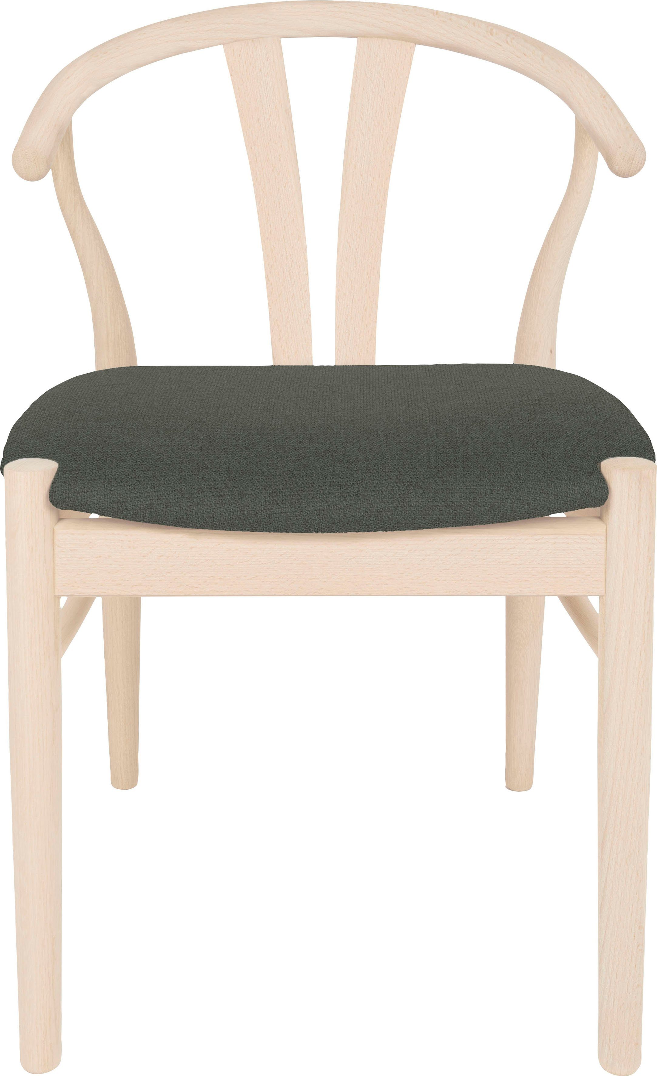 Massivholz, Holzstuhl Hammel Furniture (Set, by gepolsterte Hammel versch. 2 St), Farbvarianten Frida Findahl Sitzfläche,