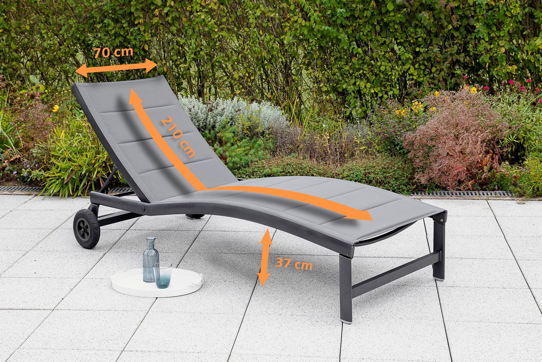 MERXX Gartenliege San Marino, 1 St., Aluminium