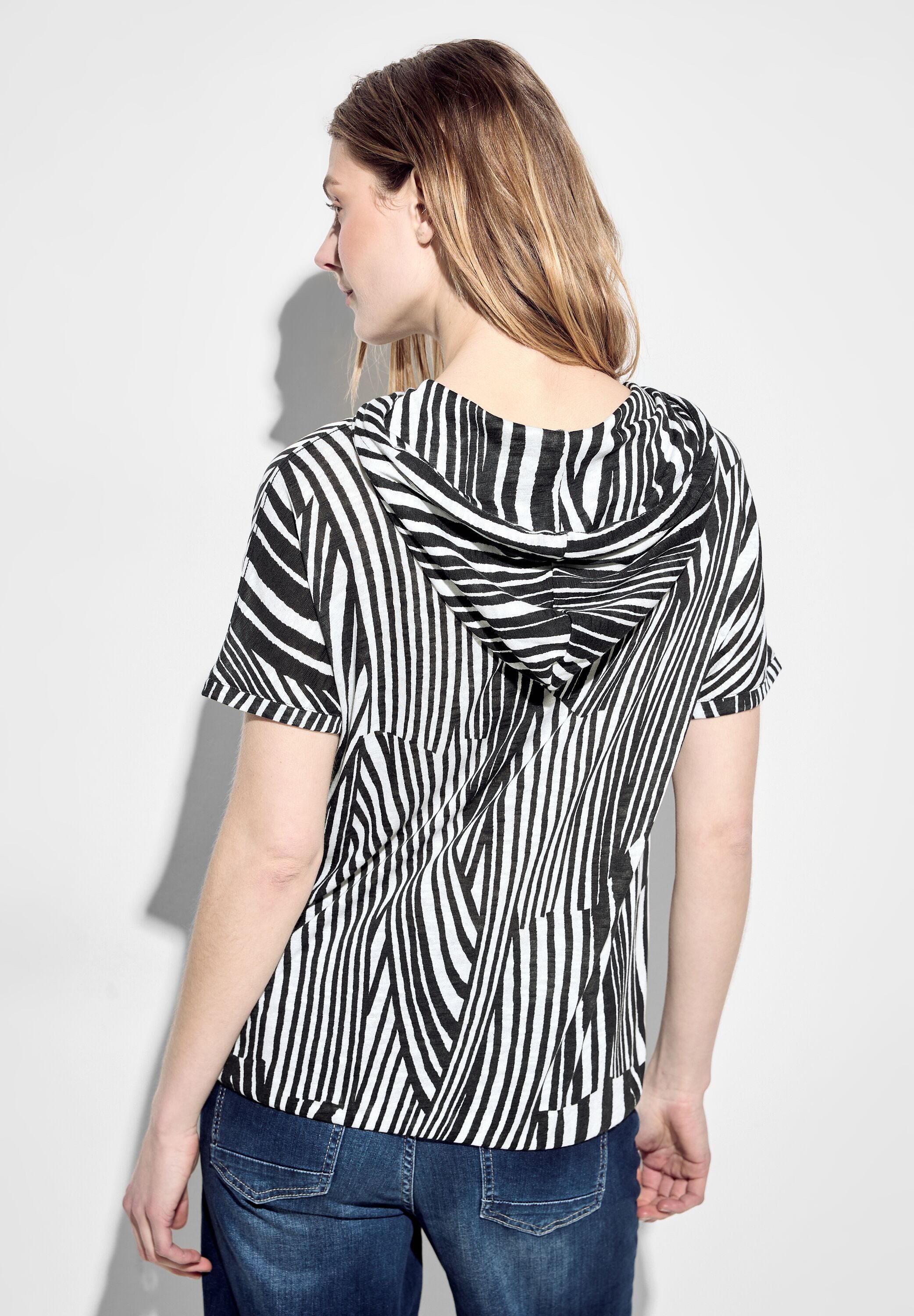 CECIL Kapuzenshirt mit Streifenmuster günstig online kaufen