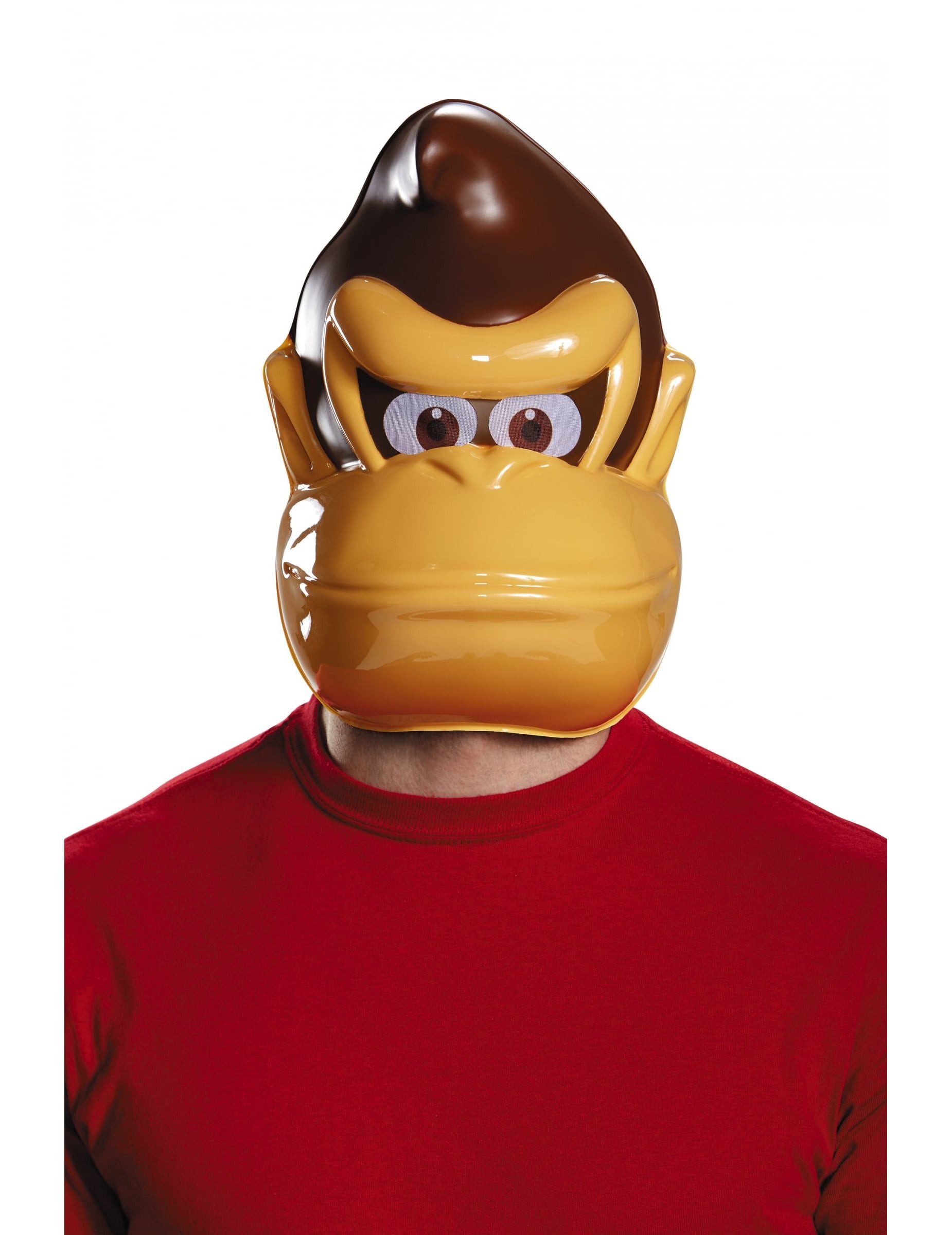 Disguise Kostüm Nintendo Donkey Kong Halbmaske für Erwachsene braun-beige-weiss