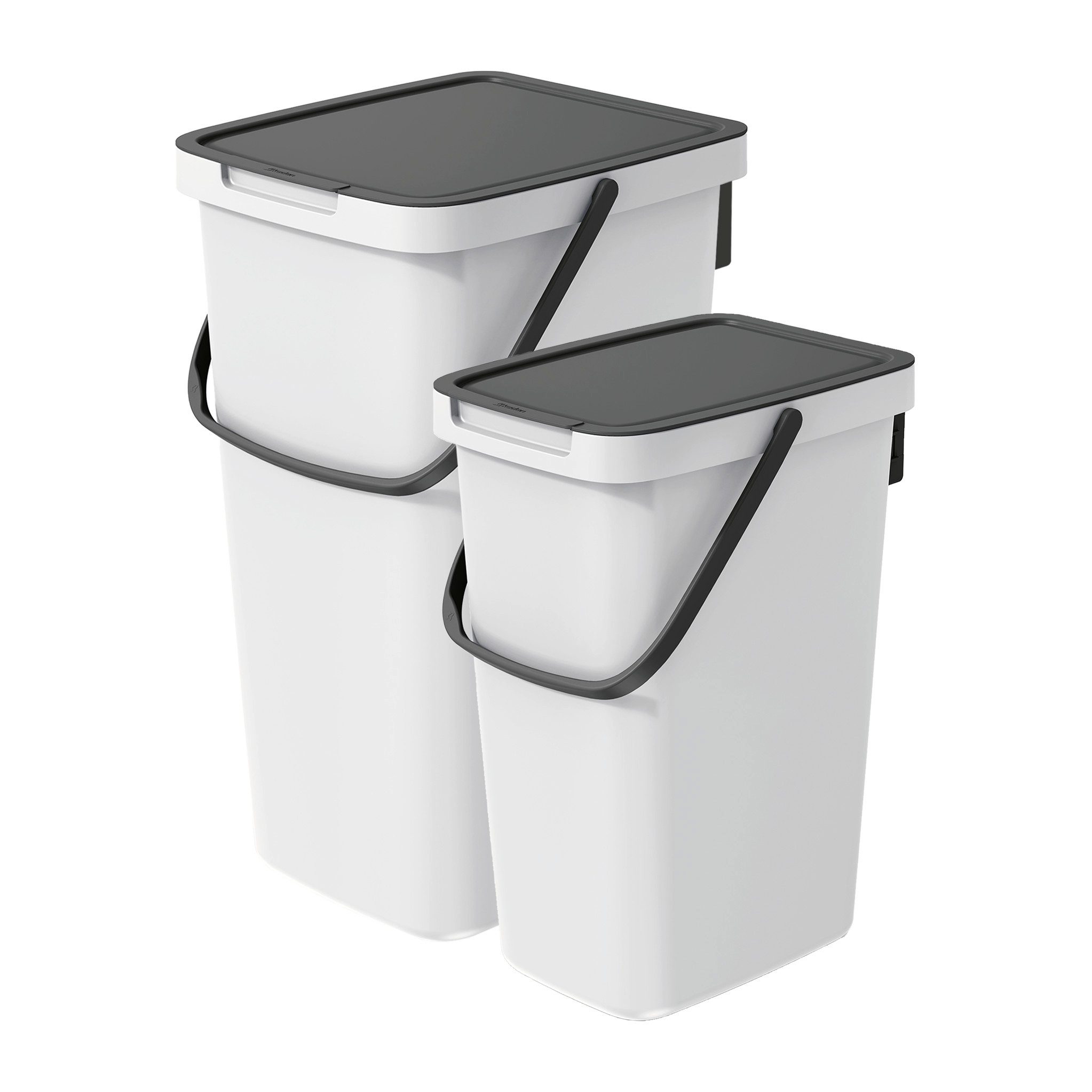 Mülleimer Q-SYSTEMA Abfalleimer-Set 12 Liter + 25 Liter