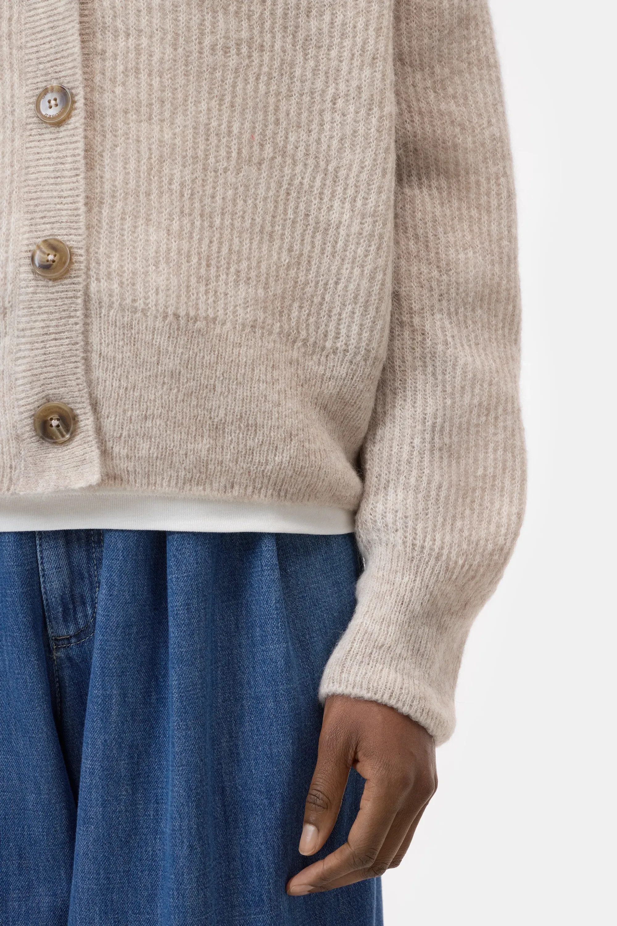 CLOSED Strickpullover Cardigan aus Alpaka-Woll-Mix - Weit