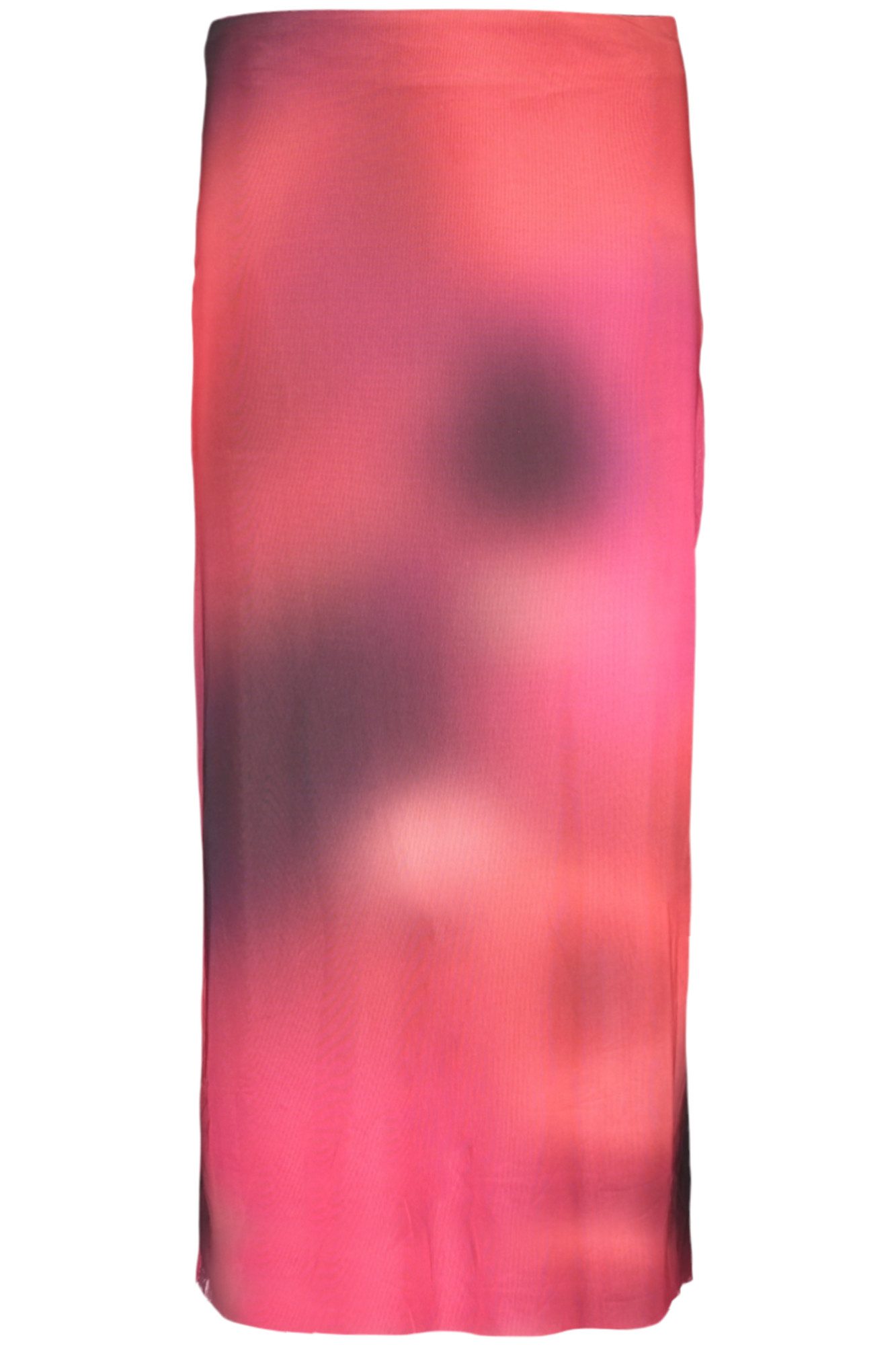 Desigual Jerseyrock Fließendes Lila Damenkleid mit Asymmetrie und Kontrastdetails