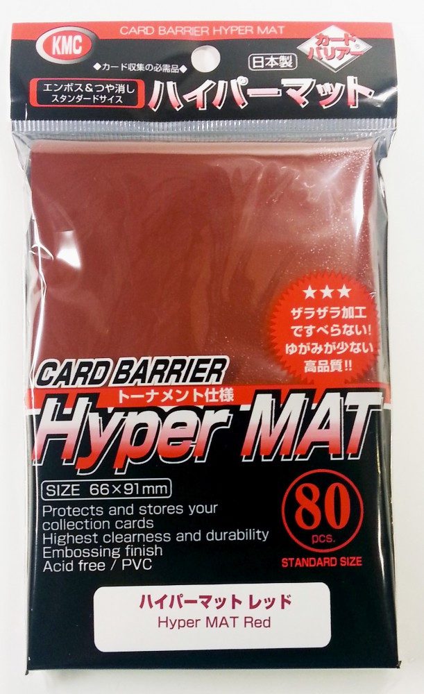 KMC Sammelkarte Hyper Mat Red Sleeves / Hyper Matt-Rot (80 Stück)