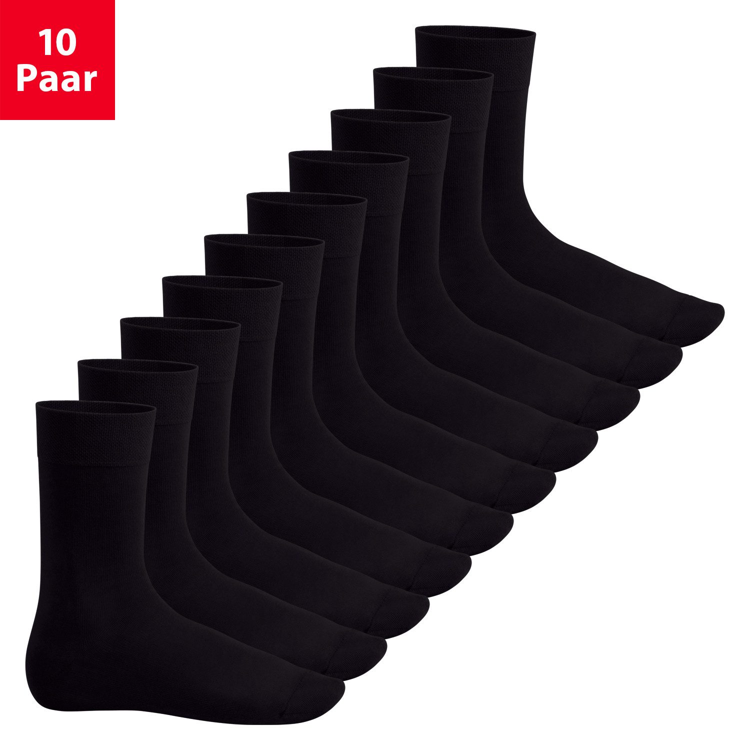 Basicsocken EVERYDAY! 10 PAAR Damen Herren Socken mit Baumwolle Basic Socken