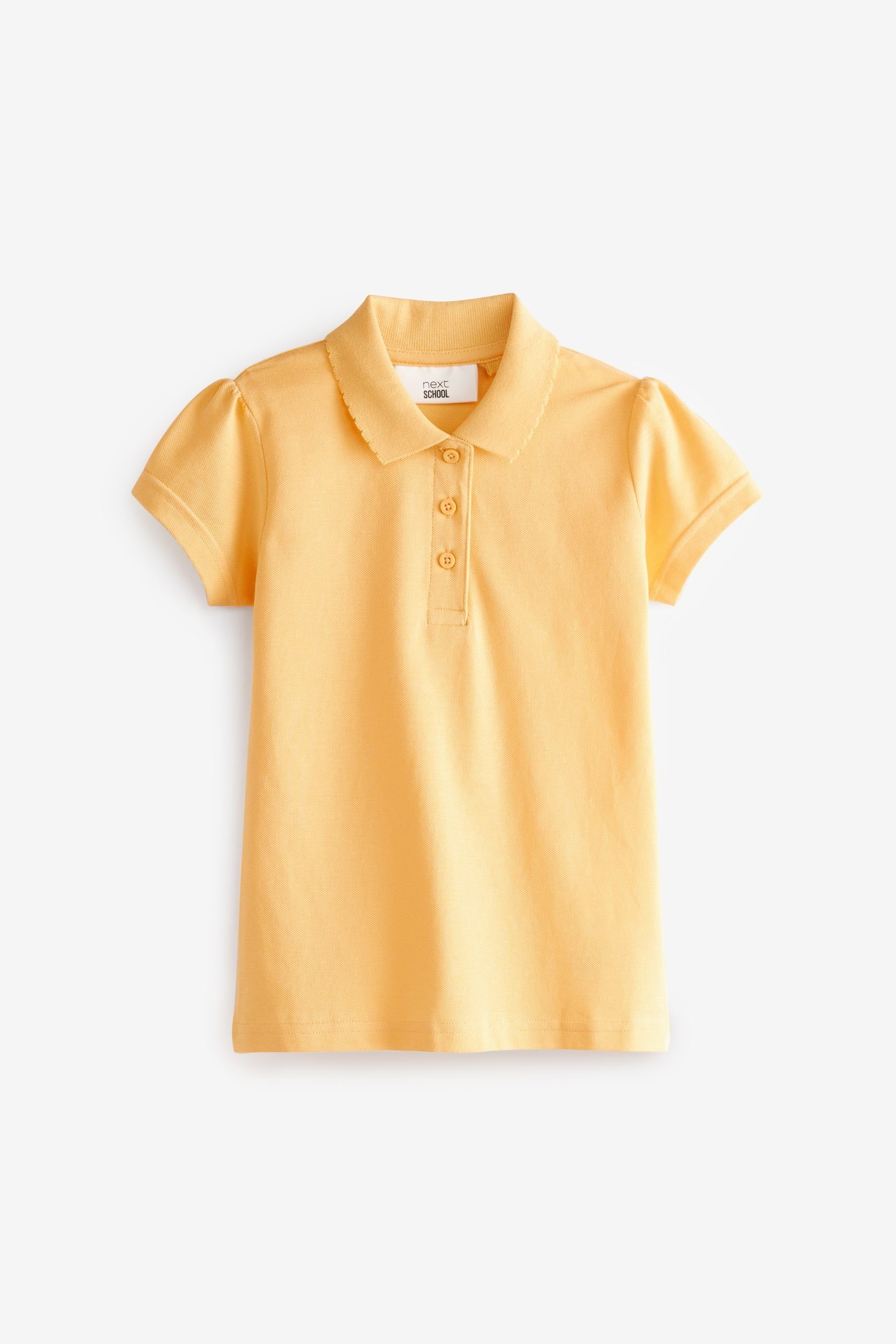 Next Poloshirt Yellow aus Baumwolle Polohemden Kurzärmelige (2-tlg) im 2er-Pack