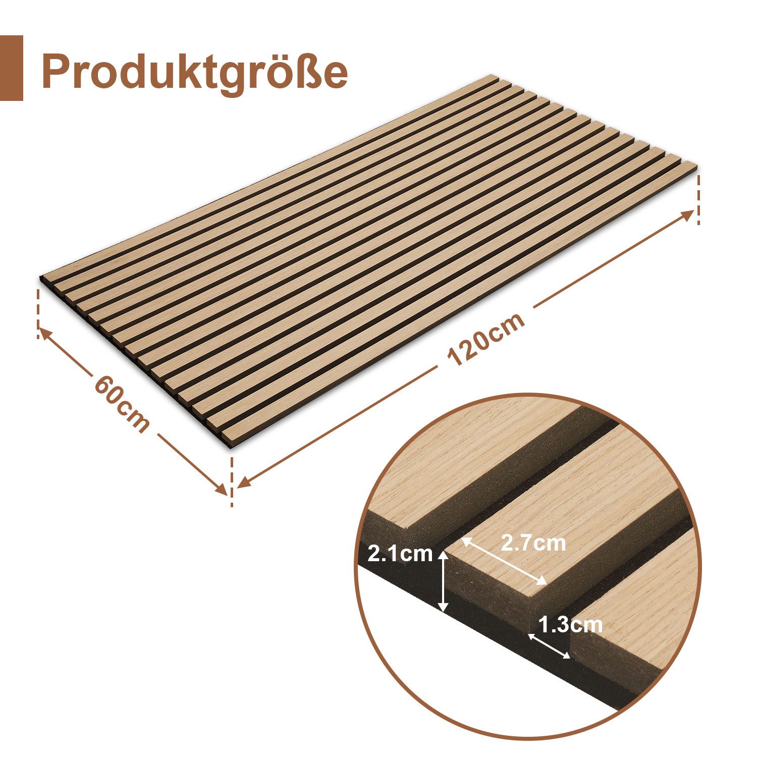Clanmacy Wandpaneel 2x Wandpaneele 120*60*2.1cm Eichenholz günstig online kaufen