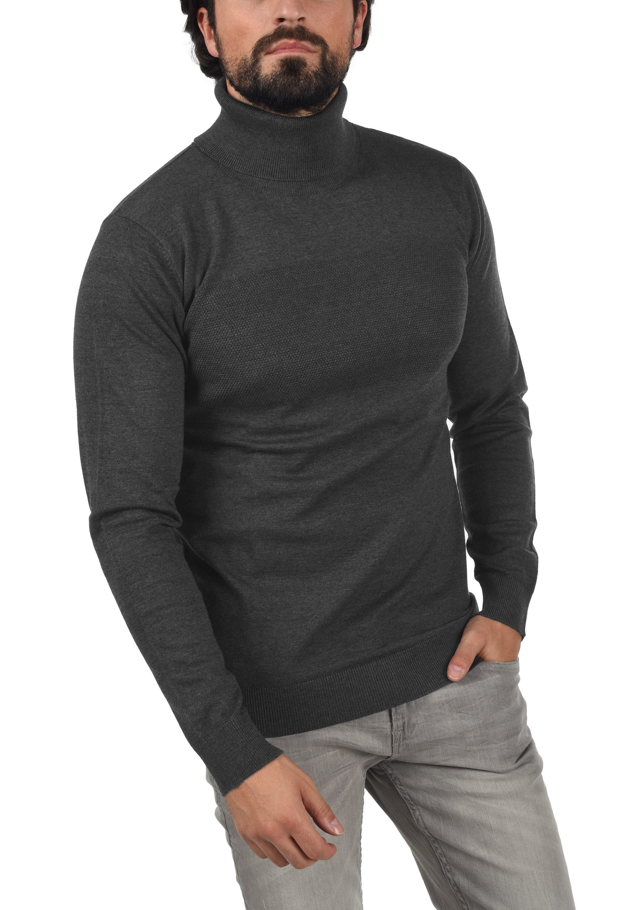 Indicode Rollkragenpullover IDErnetto Rollkragenpulli mit abgesetztem Stric günstig online kaufen