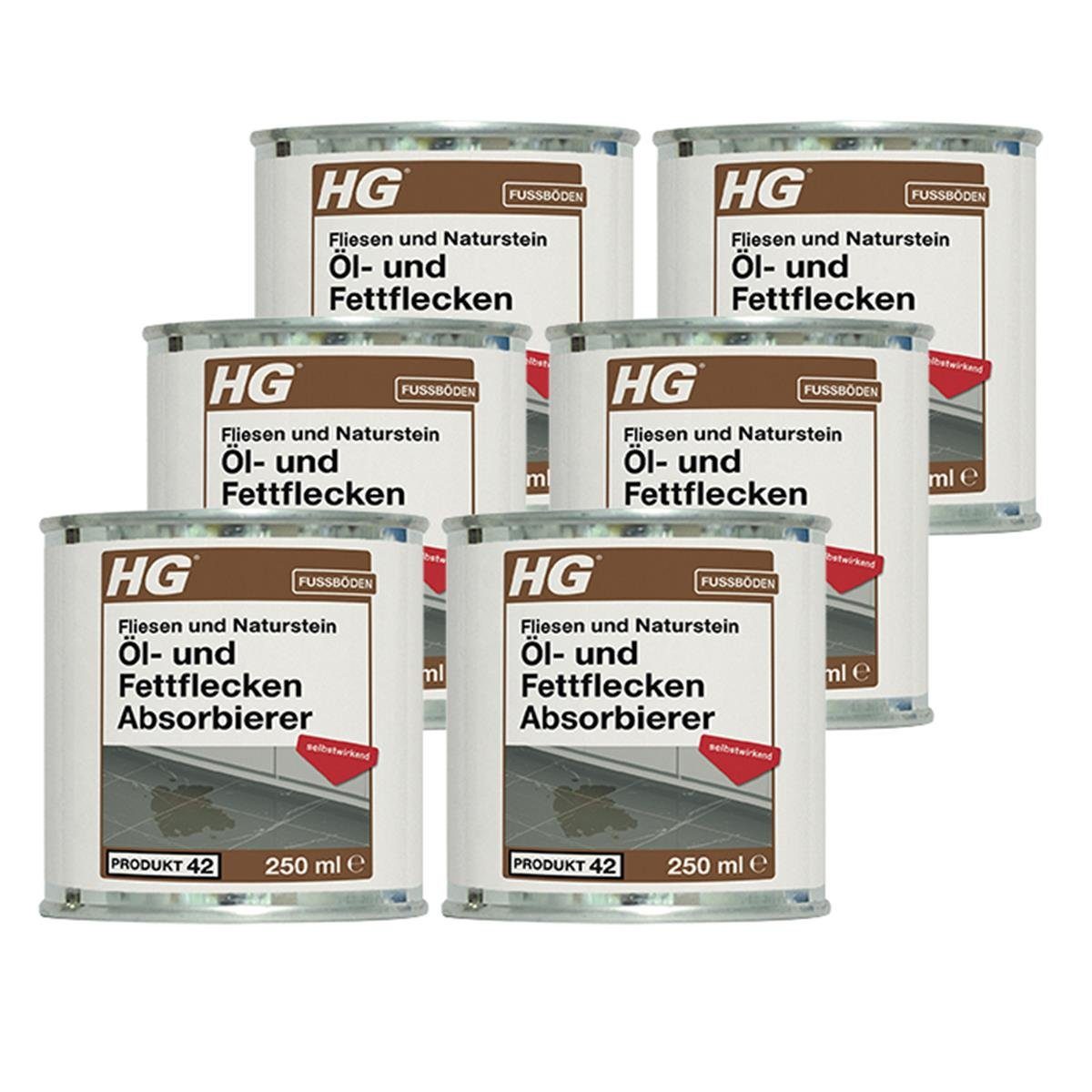 HG HG Fliesen und Naturstein Öl und Fettflecken Absorbierer 250ml (6er