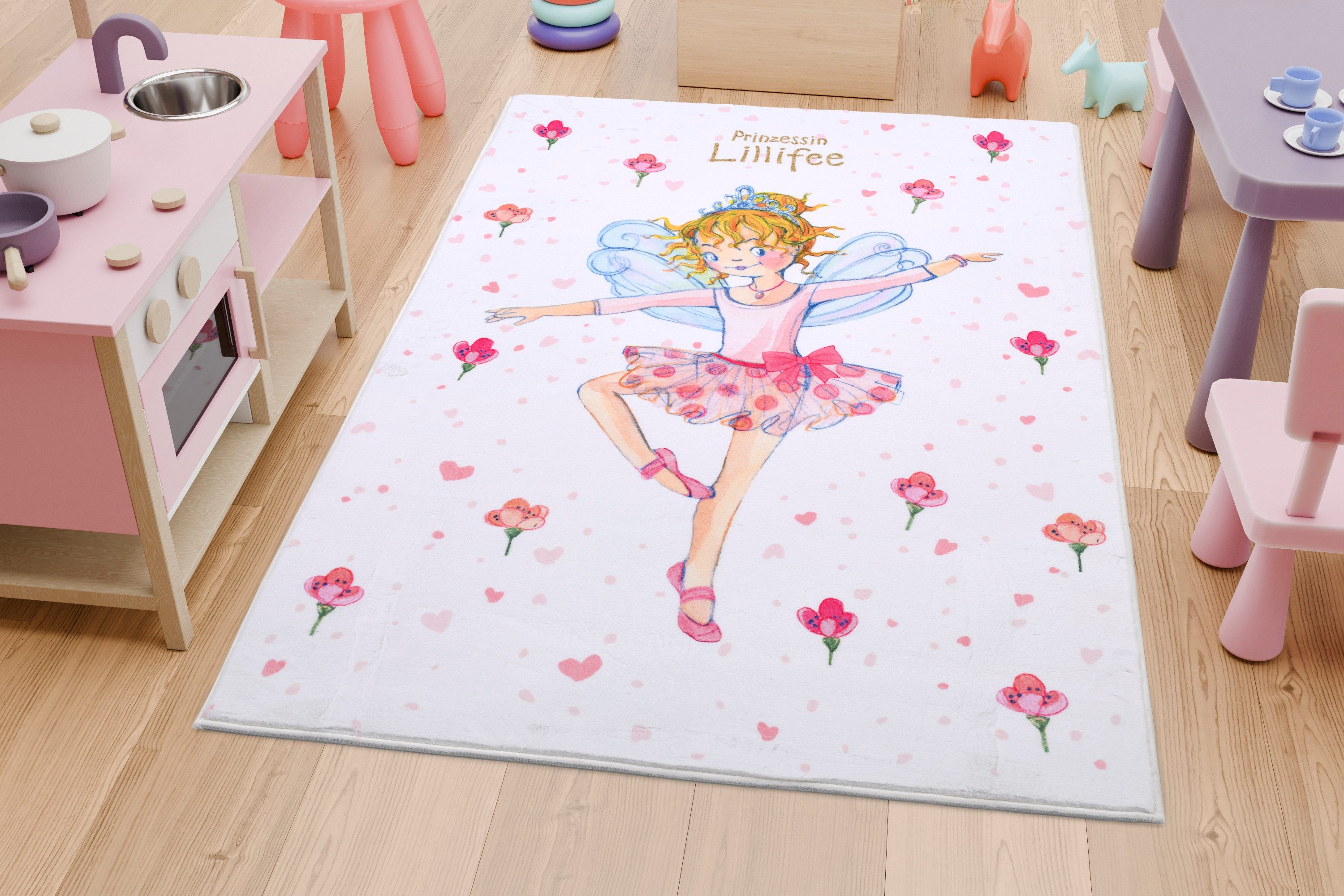 Prinzessin Lillifee Kinderteppich Prinzessin Lillifee soft 100x160, rechteckig, Höhe: 10 mm
