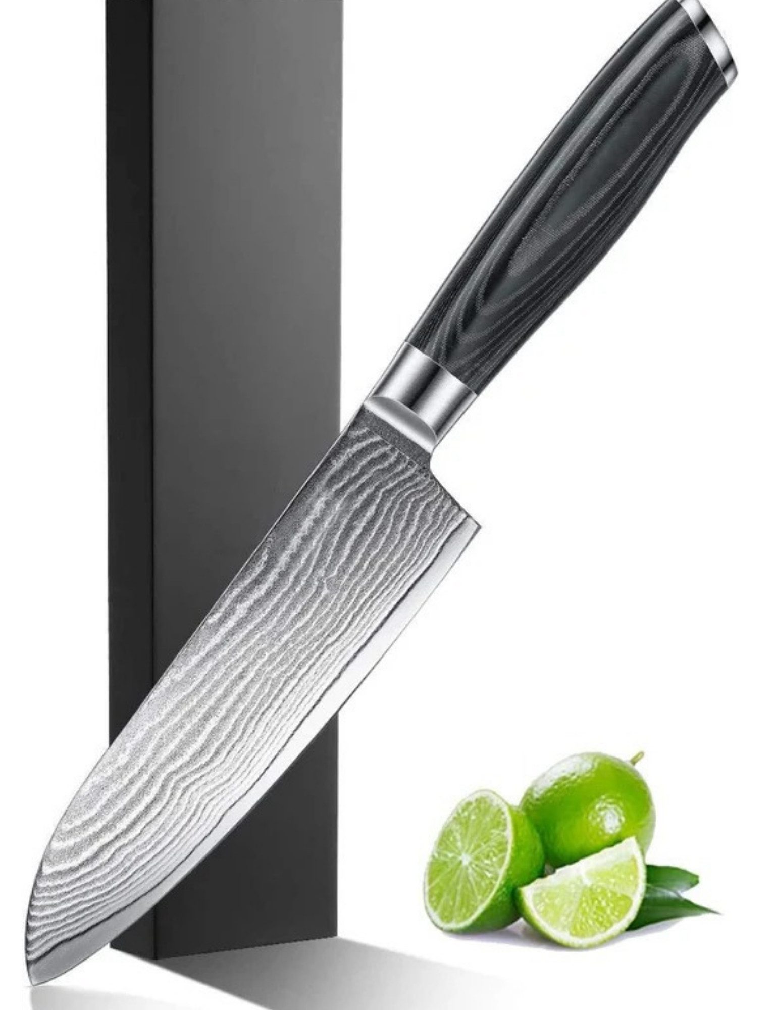 Vivitar Santokumesser 17 cm, Japanisches VG-10 Damastmesser aus 67-lagigem Damaststahl, ergonomisch professionelles Kochmesser für Fleisch, Fisch, Gemüse