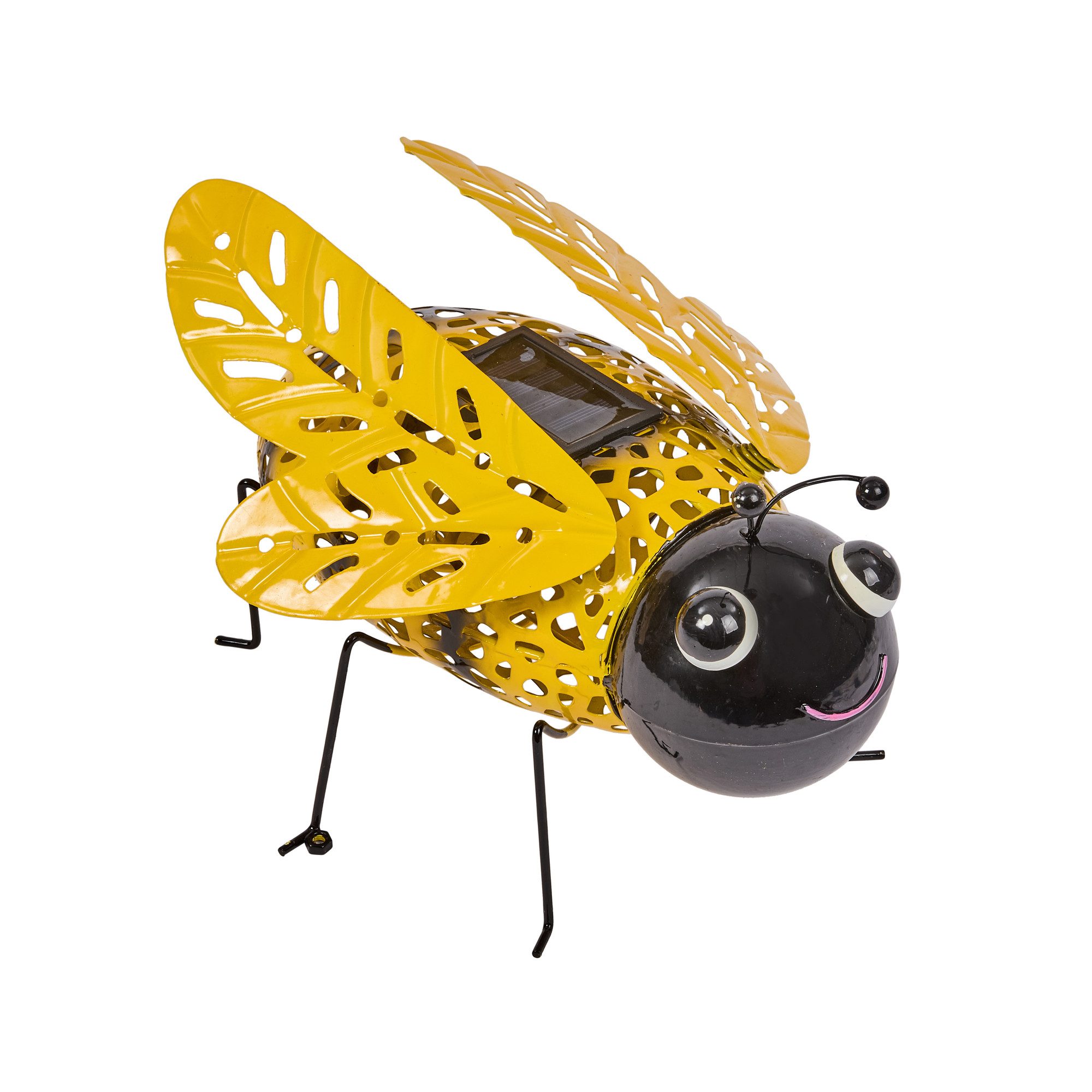 Smart Garden Gartenfigur Solar-Silhouette Biene "Buzzy Bee" aus Metall, Solarleuchte, Garten, (1 St), Handgefertigte Metall-Biene, Solarlicht mit Muster, 6 Std. Leuchtdauer