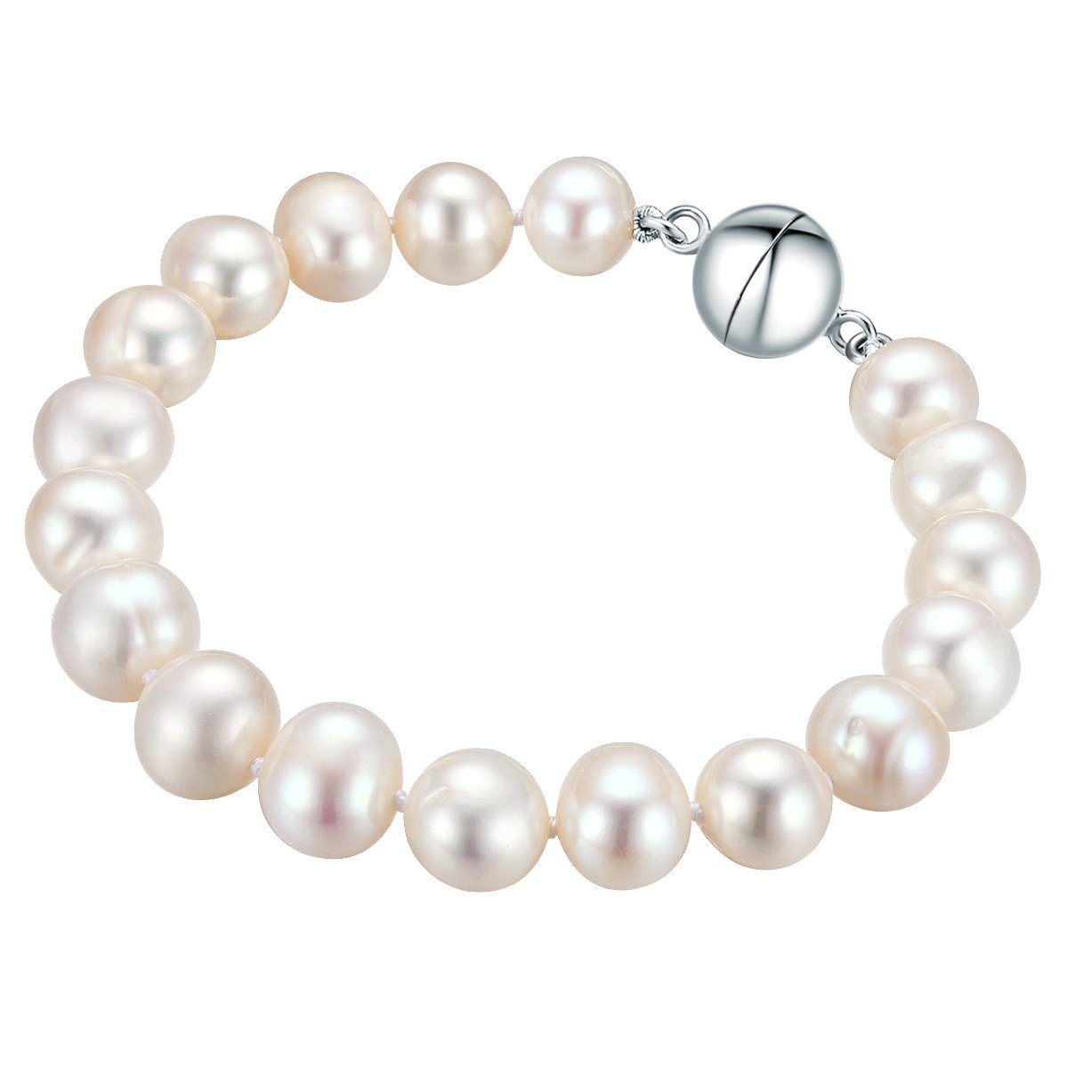 Valero Pearls Armband silber, mit Süßwasser-Zuchtperlen