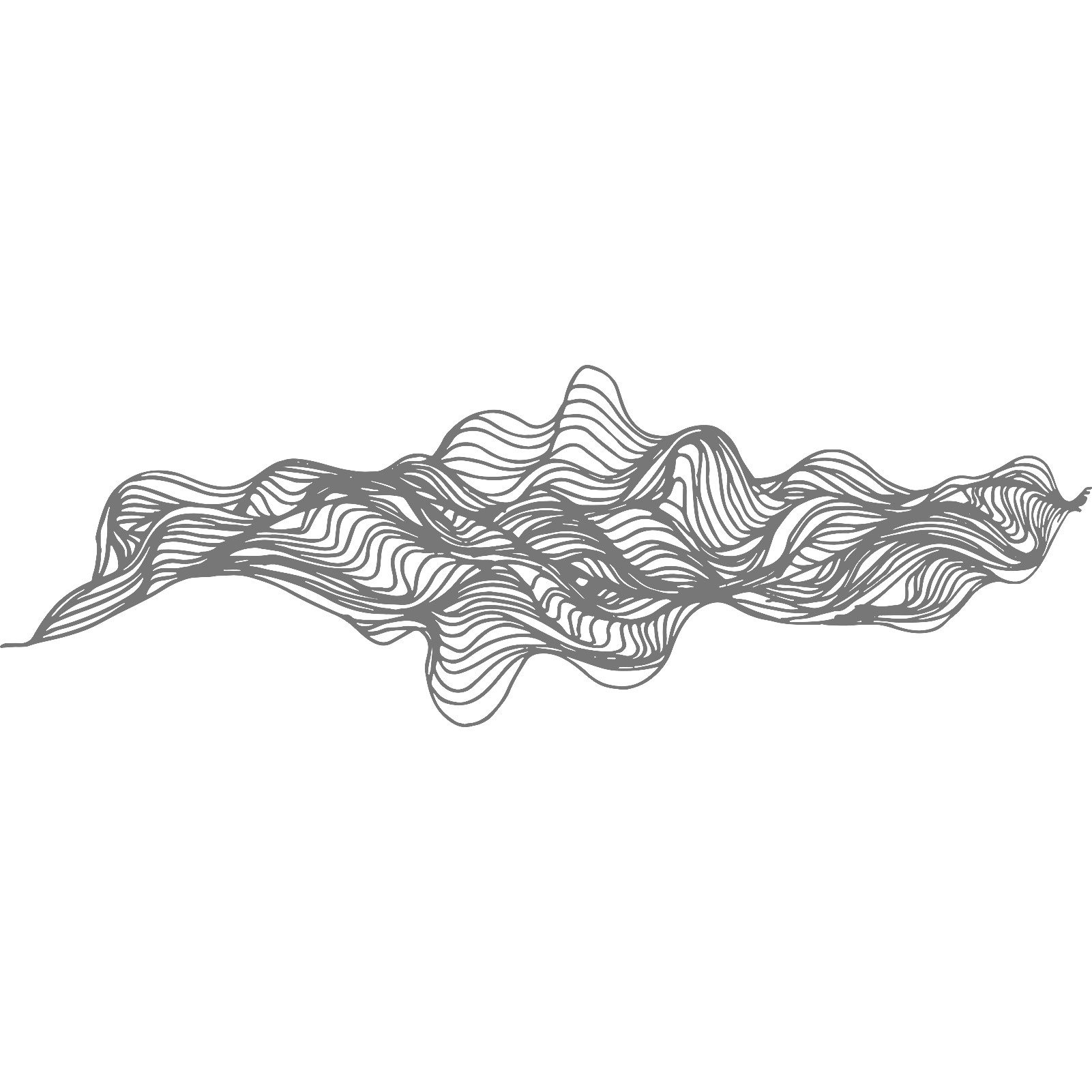 Jumpeak Wanddekoobjekt Abstrakte Linie Metall Wanddekor, Welle, Abstraktion, Kurzbeschreibung, Hergestellt aus Metall,Vier Farben zur Auswahl,90x30cm