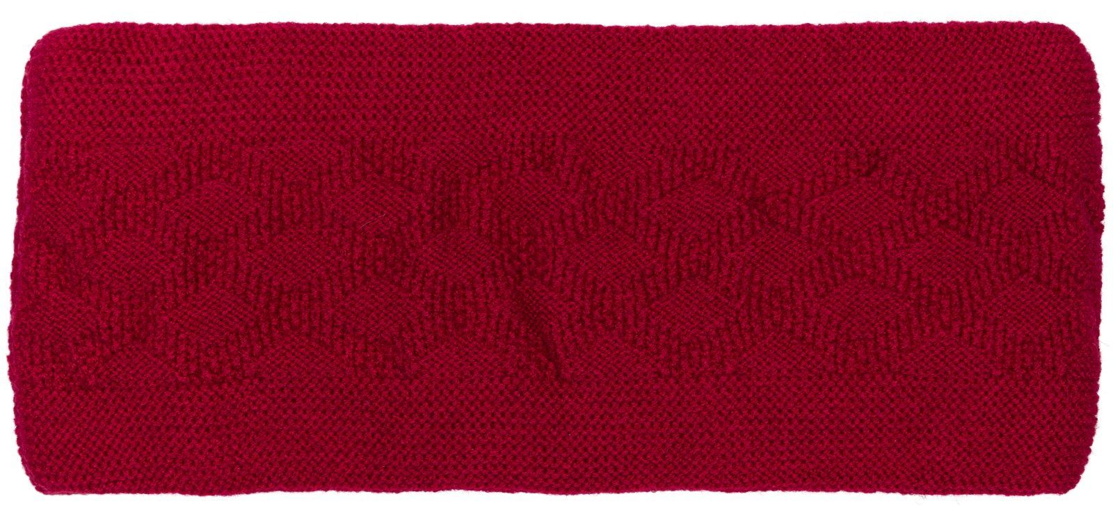 Muster Bordeaux-Rot (1-St) Stirnband Strick Rauten styleBREAKER mit Stirnband