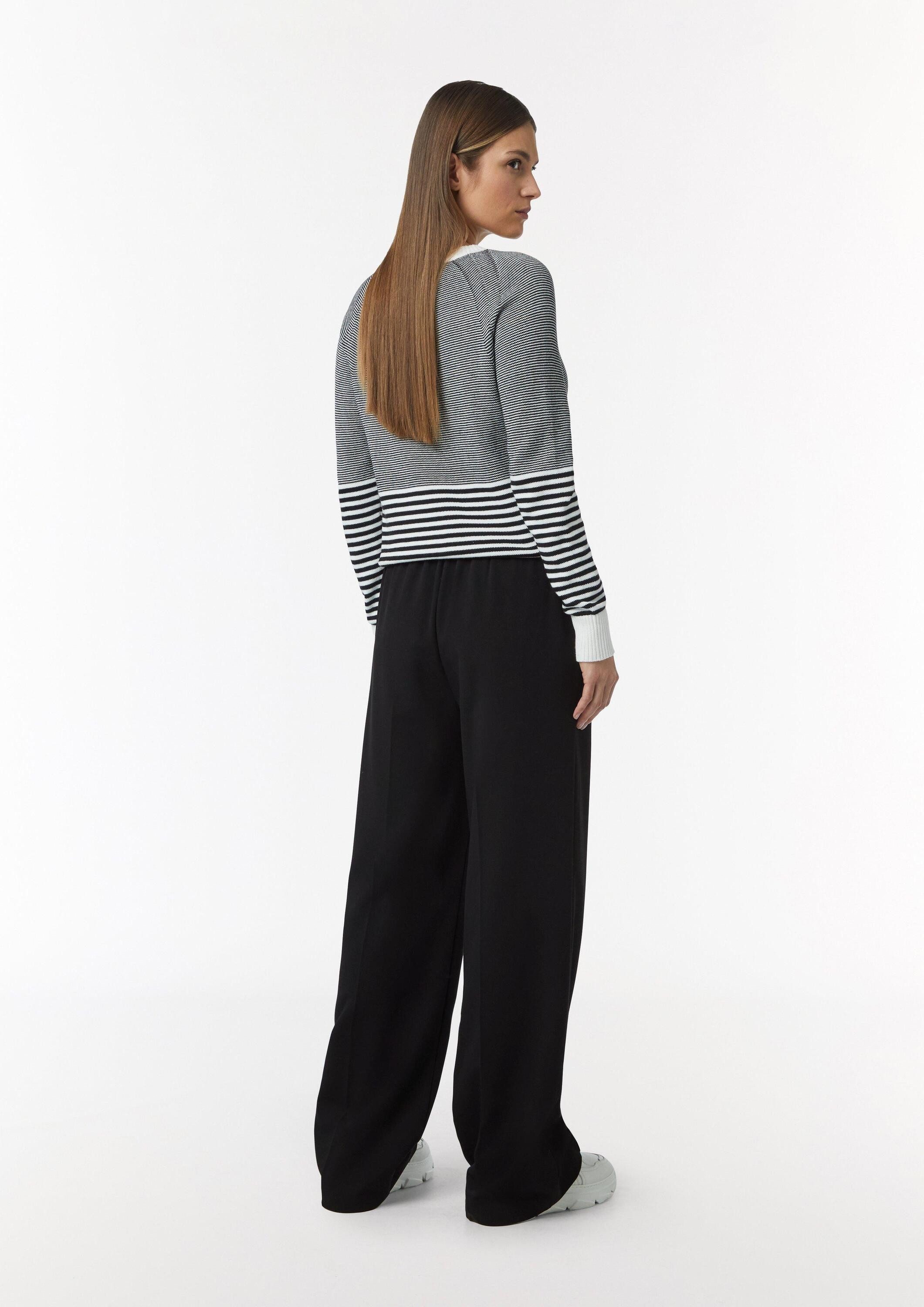 comma Chinos Hose Elegante Stoffhose mit Bindeband